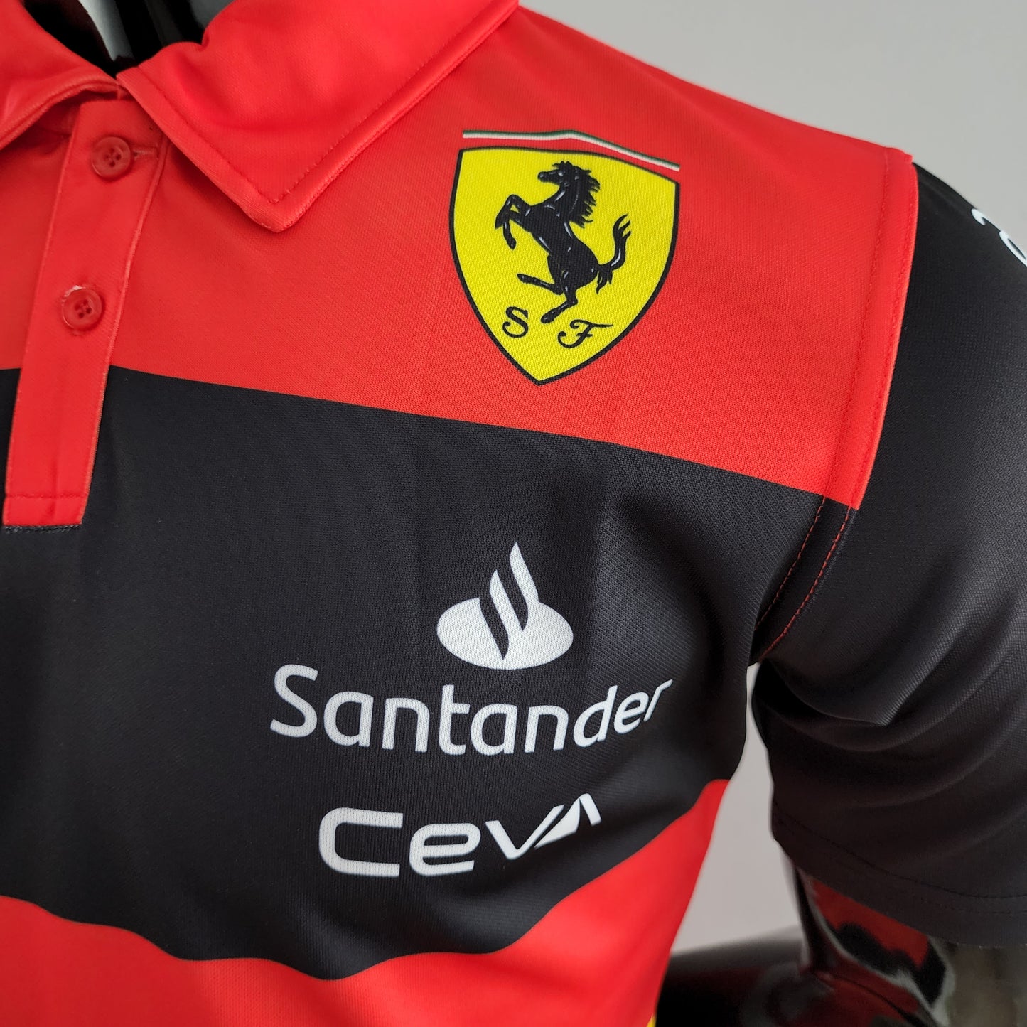Ferrari F1 2023 Polo – Player Fit – Carlos Sainz #55 | Red Black