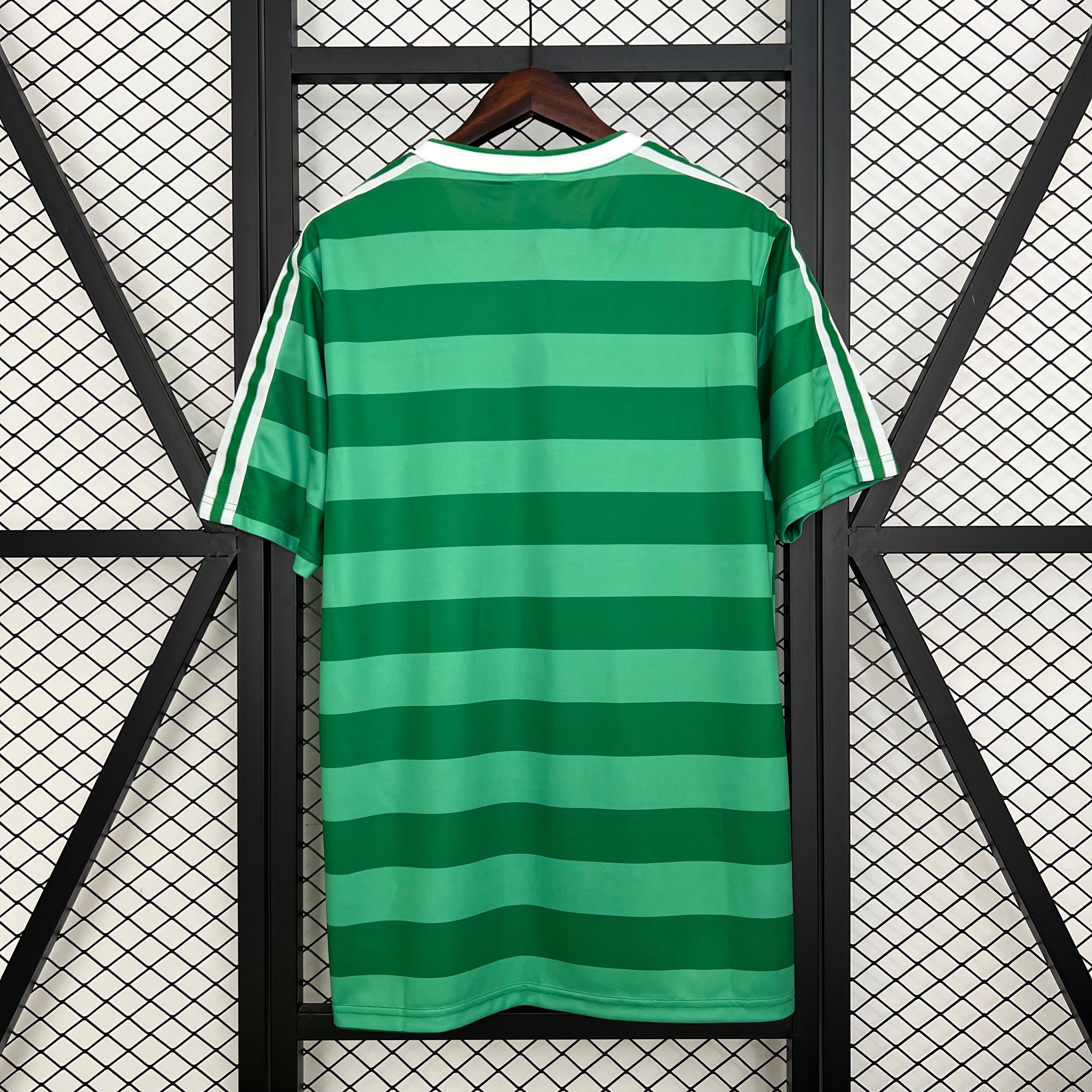 1980s Germany Retro Football Shirt | Green White Home