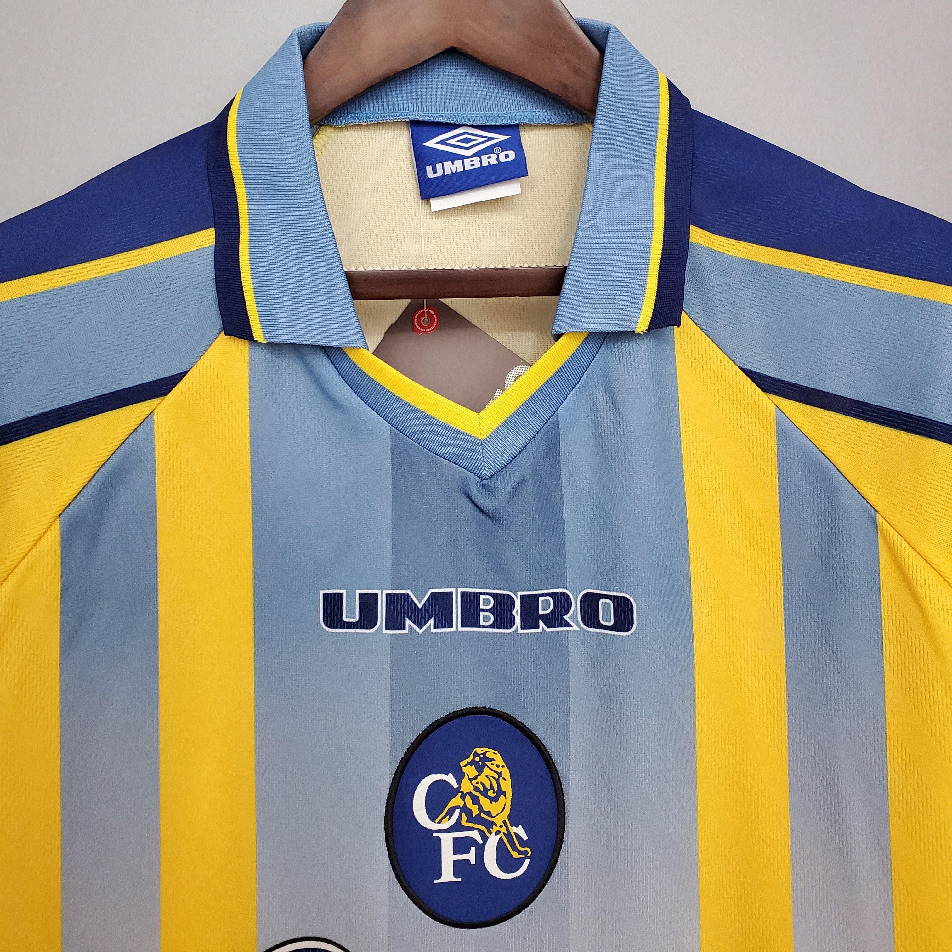 1990s Chelsea Retro Football Shirt | Yellow Blue Third