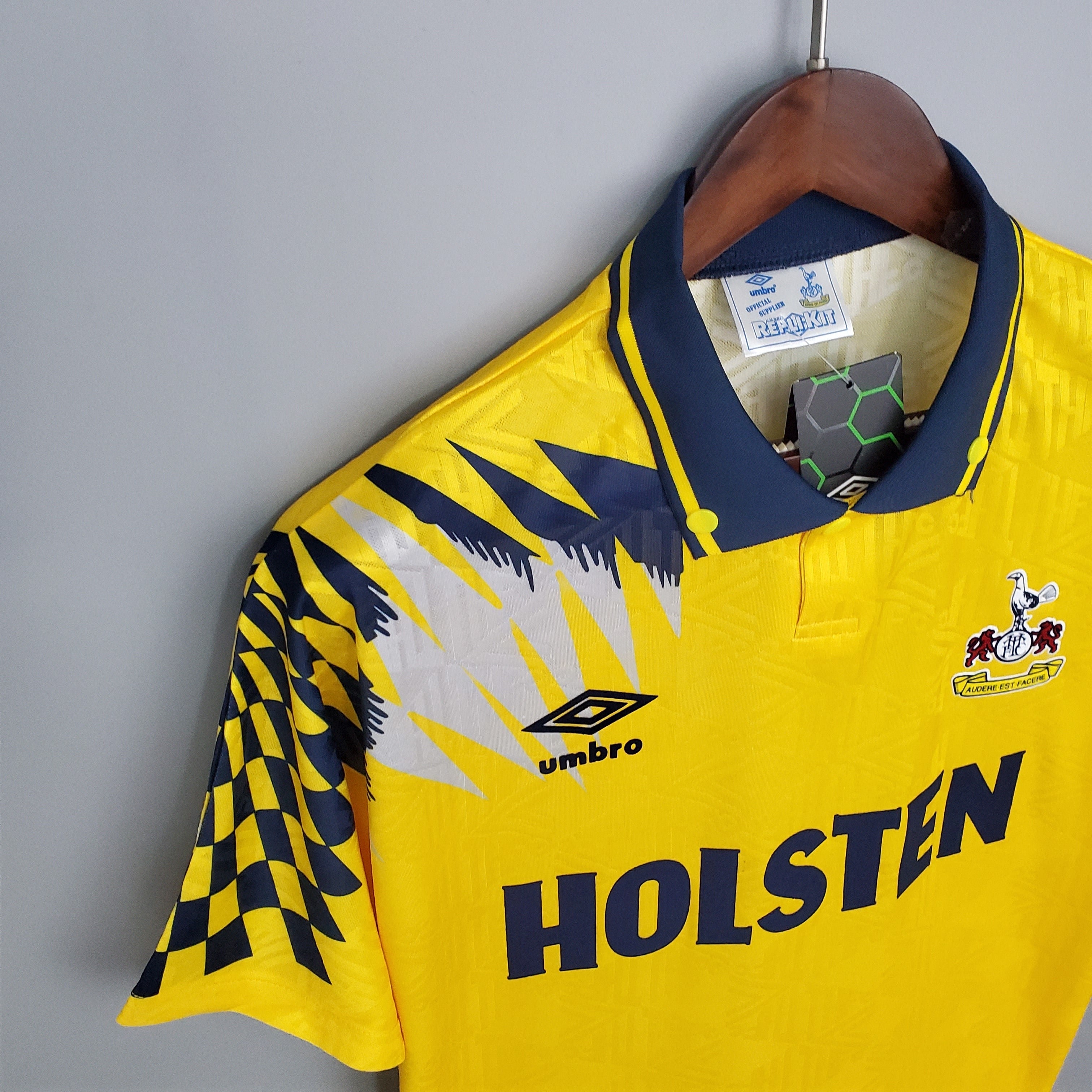 1990s Tottenham Hotspur Retro Football Shirt | Yellow Black Home