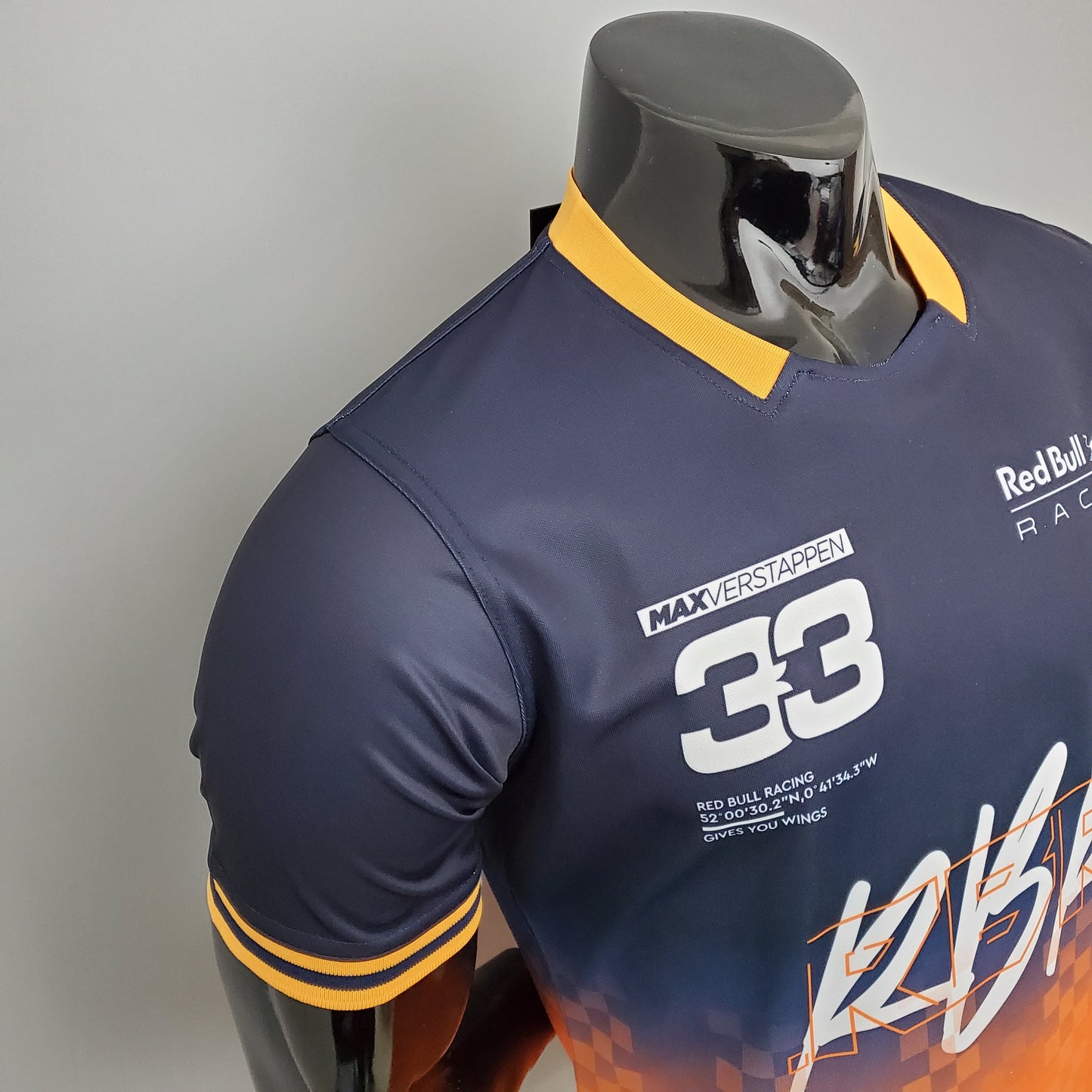 Red Bull Racing F1 2025 Player Fit T-Shirt – Max Verstappen #33 Red Bull | Dark Blue Orange