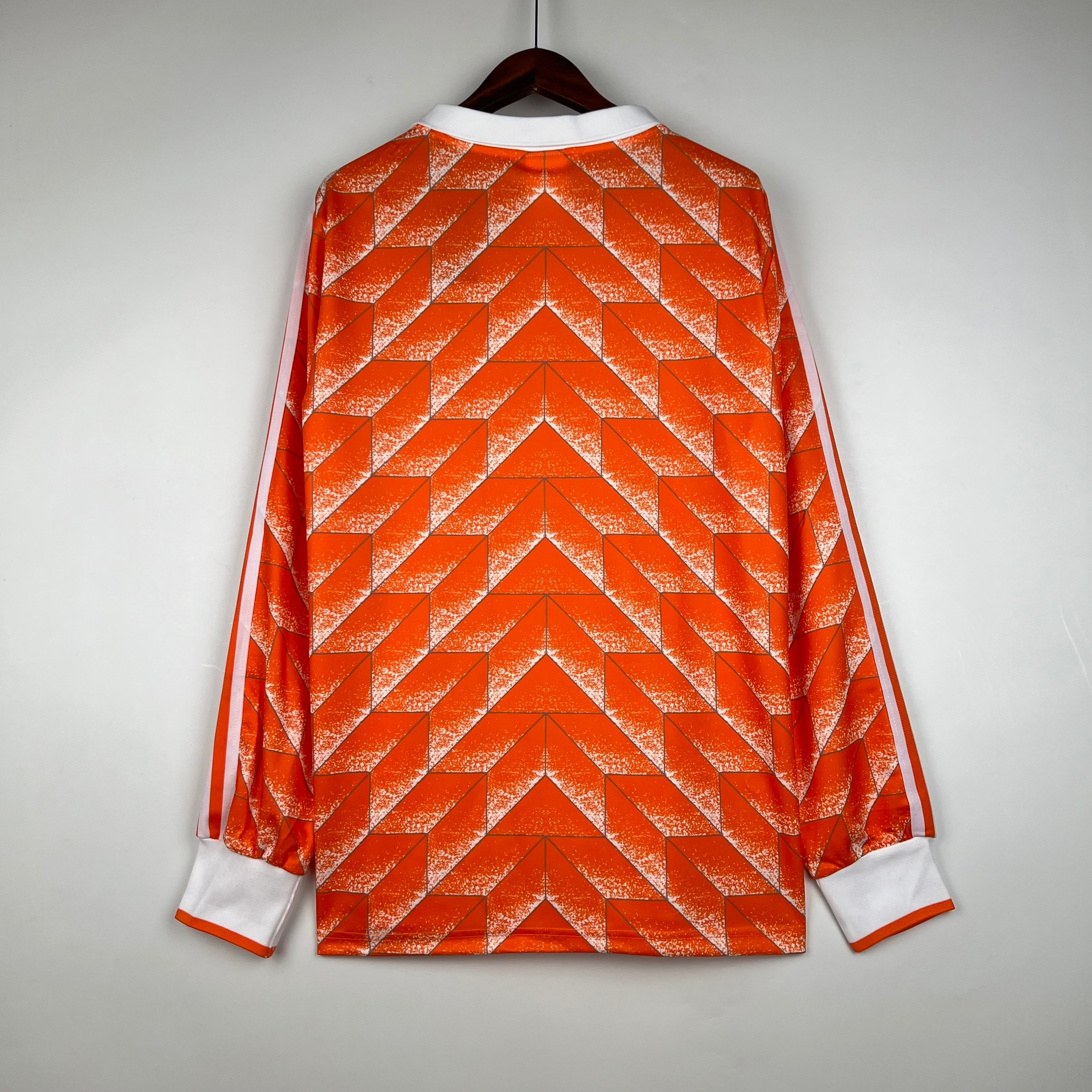 1980s Netherlands Retro Football Shirt | Orange White Home