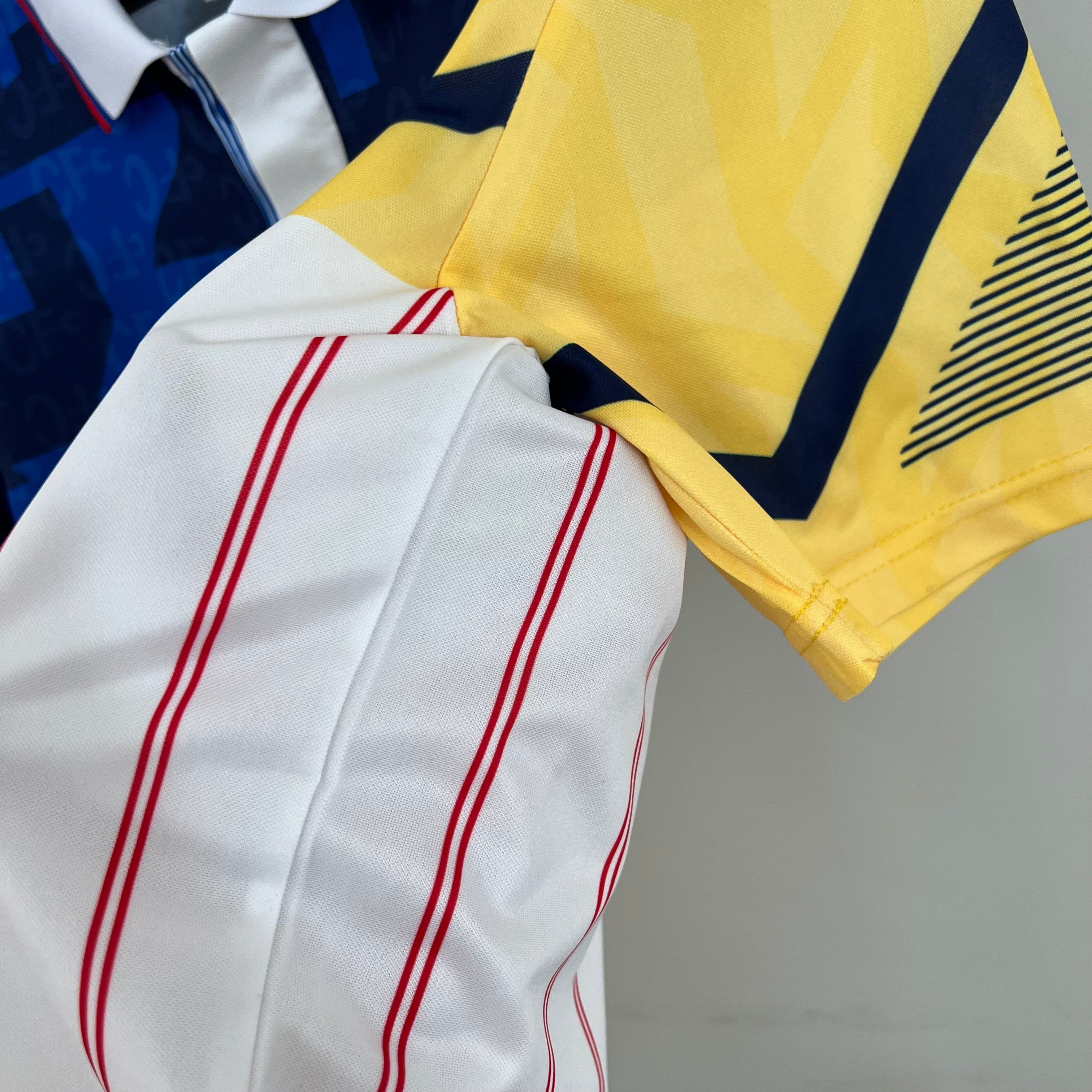 1990s Chelsea Retro Football Shirt | Dark Blue Yellow Home