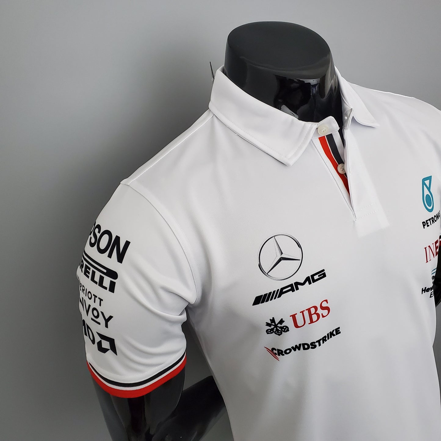 Mercedes F1 2023 Player Fit Polo – Petronas | White