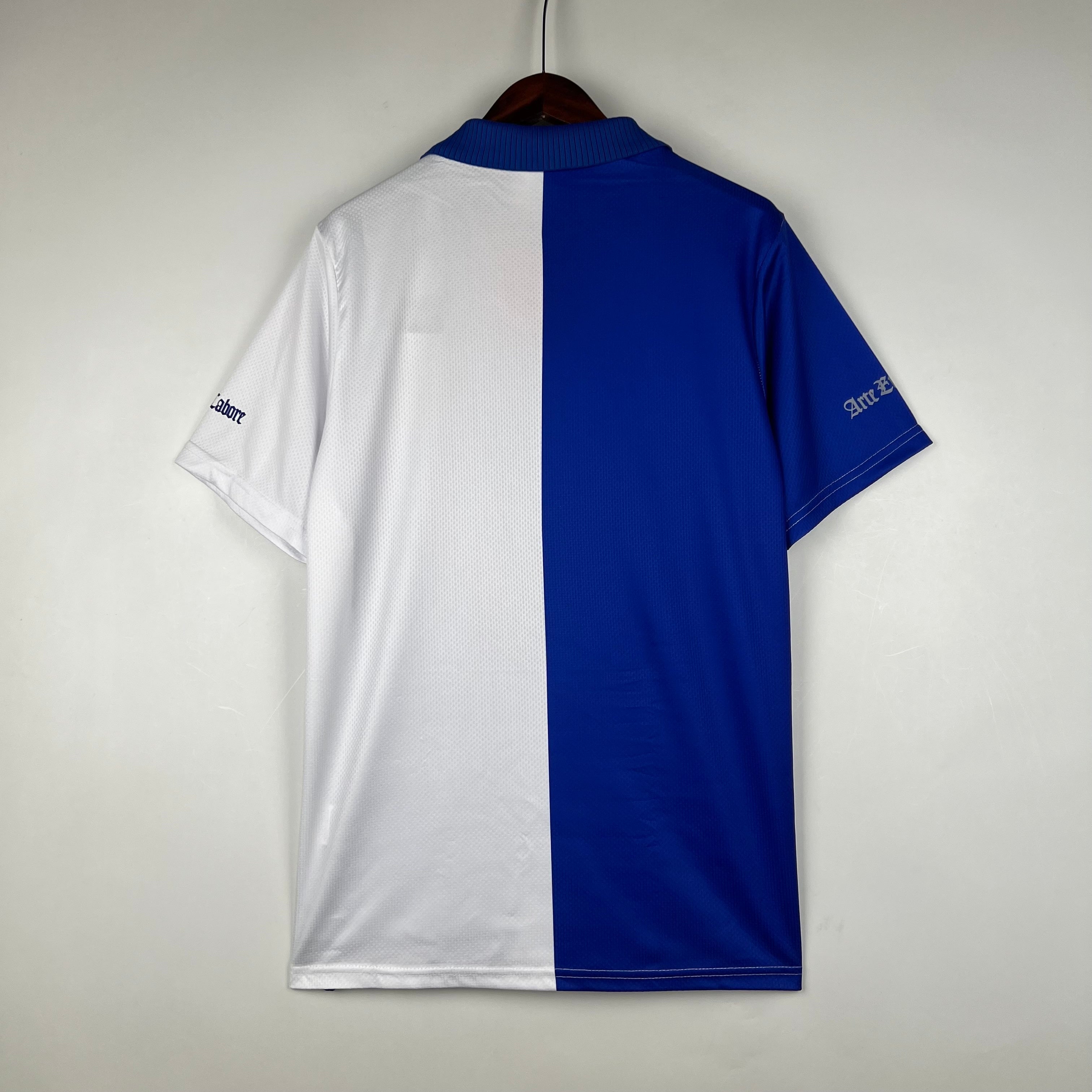 1990s Blackburn Rovers Retro Football Shirt | Blue White Home