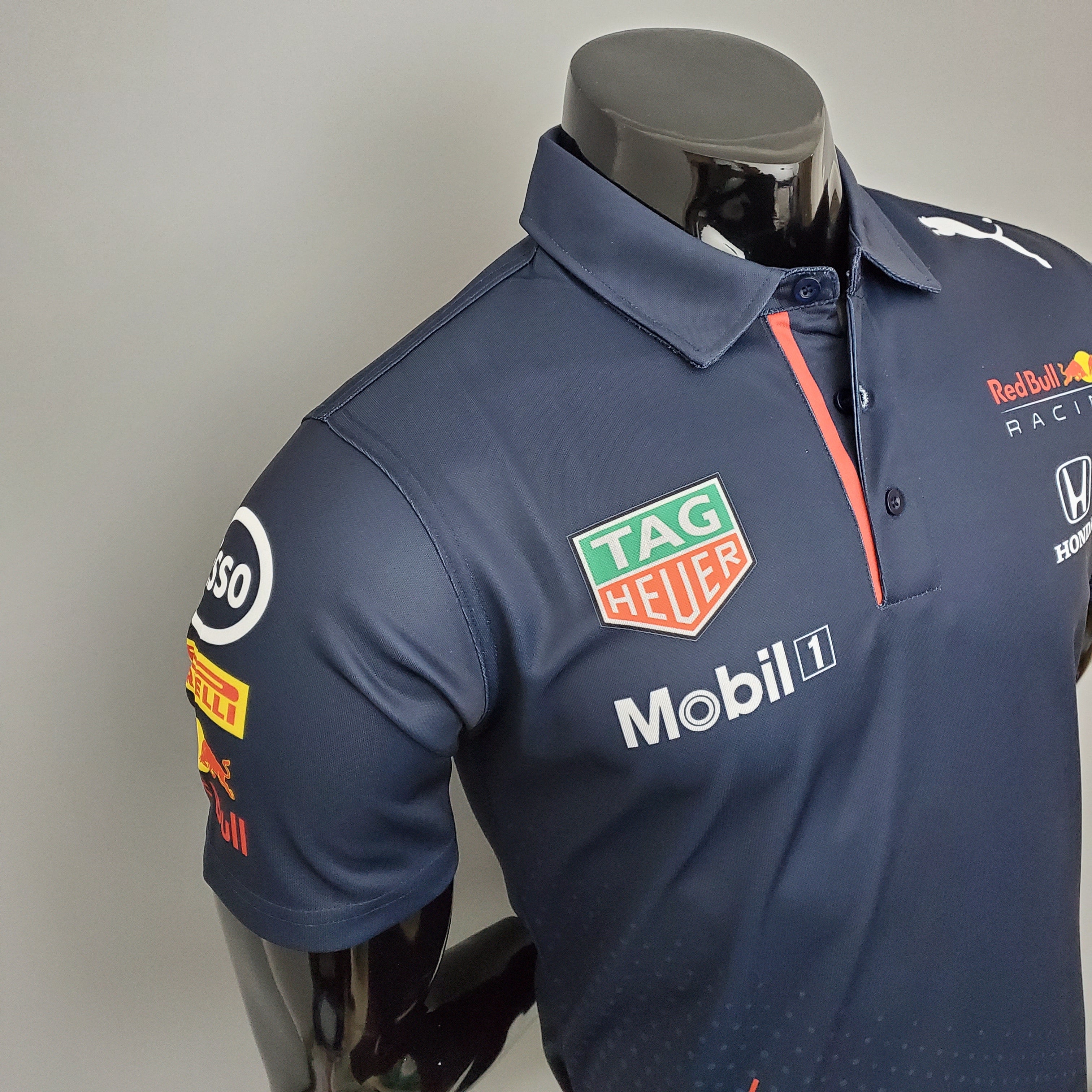 Red Bull Racing F1 2023 Polo – Player Fit Tag Heuer Mobil 1 Honda | Navy Blue