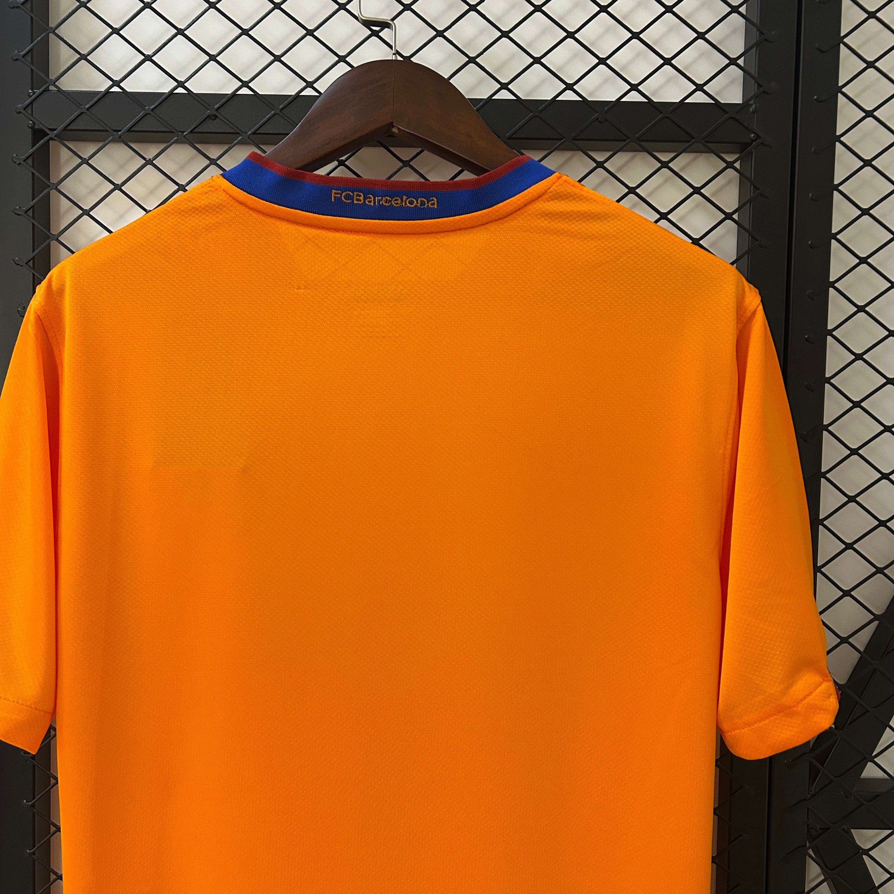 2010s Barcelona Retro Football Shirt | Orange Blue Home