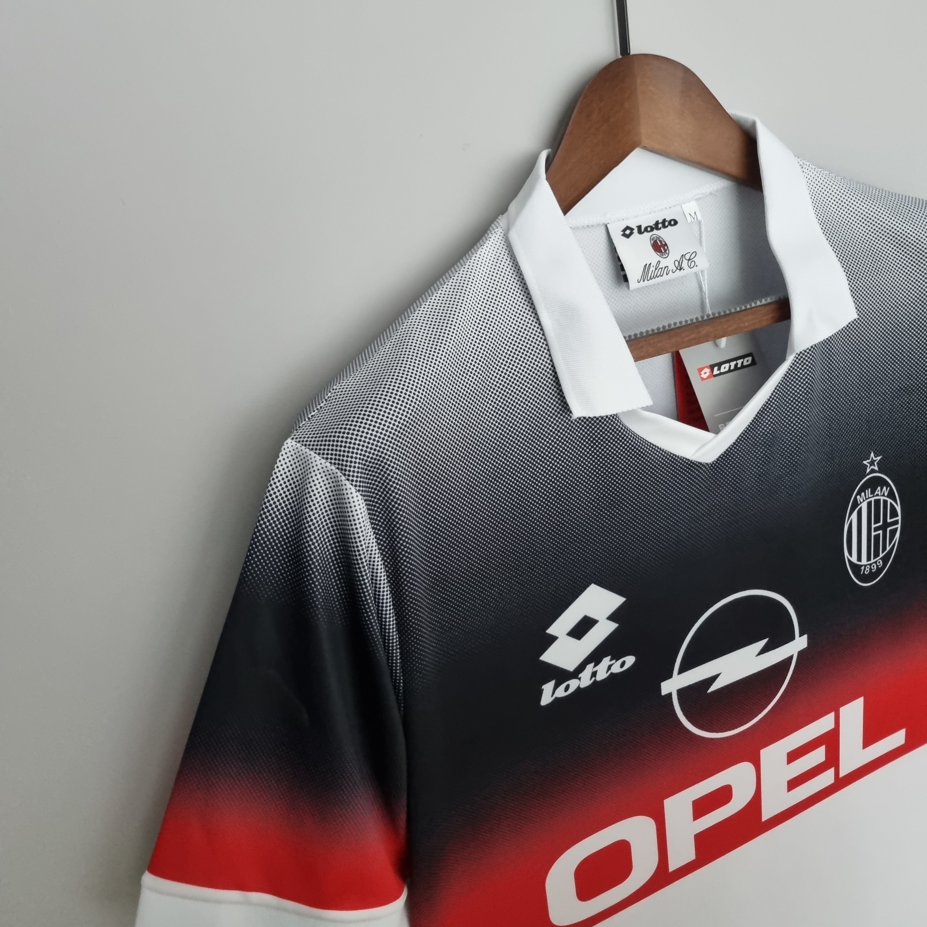 1990s AC Milan Retro Football Shirt | Black Red Home