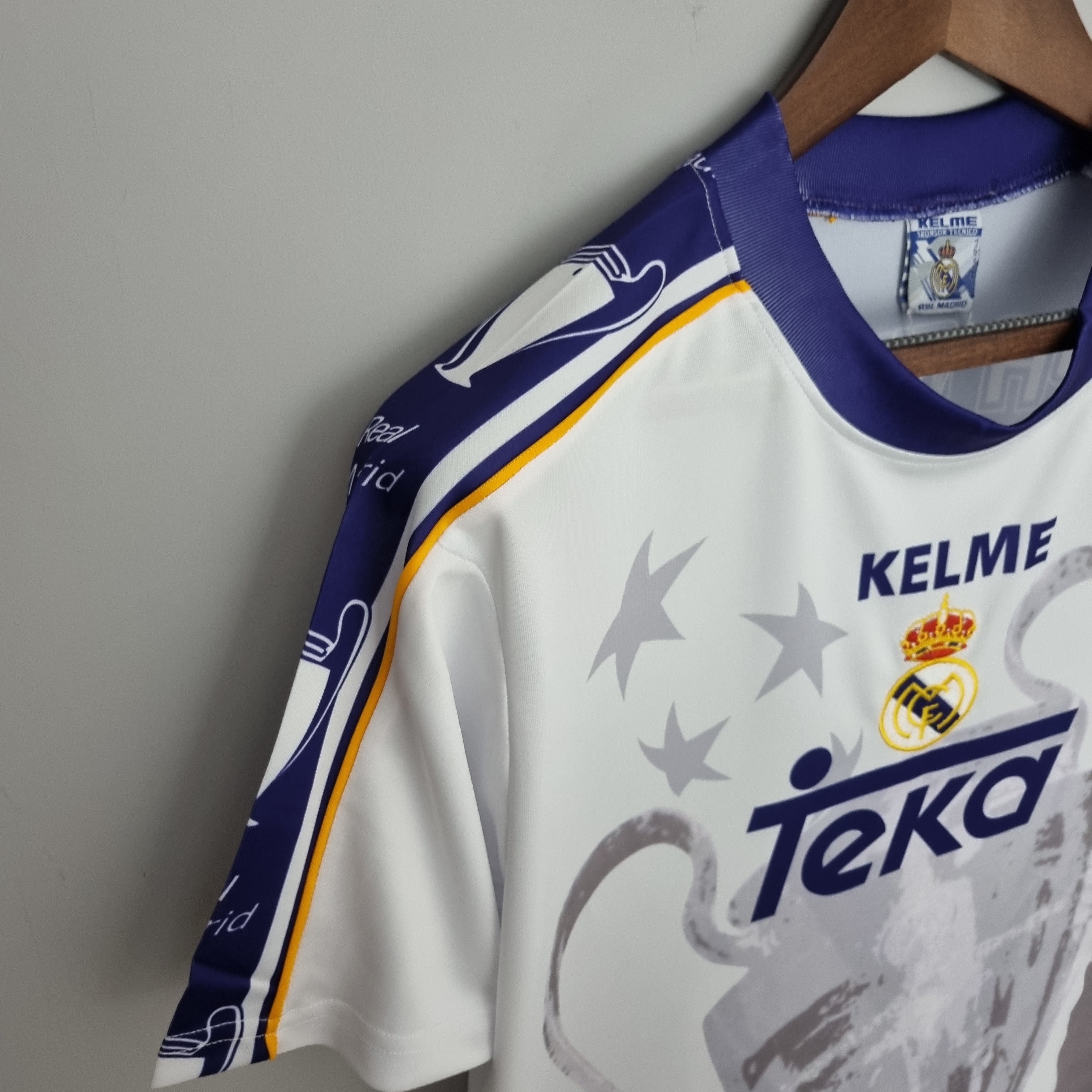 1990s Real Madrid Retro Football Shirt | White Blue Home