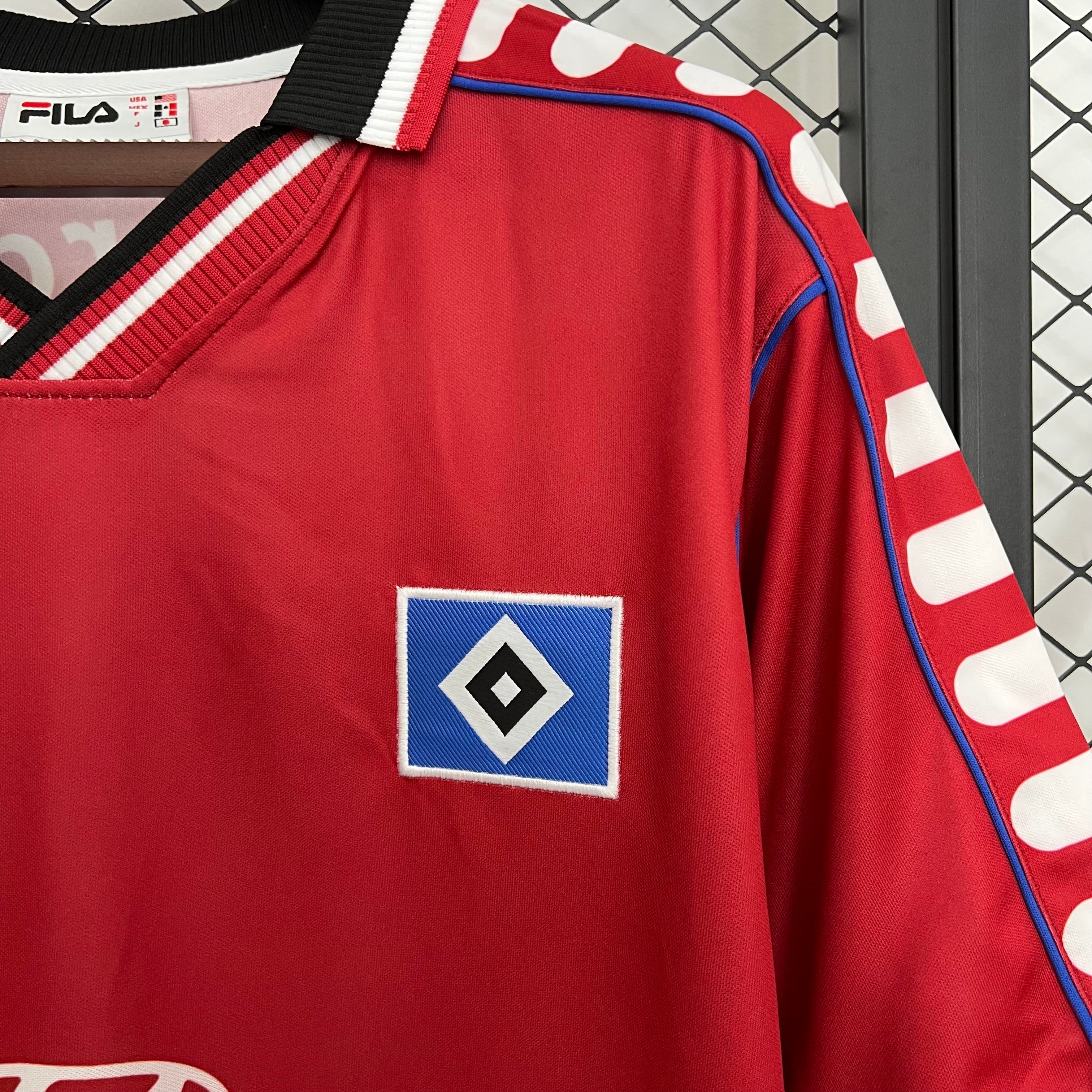 1990s Hamburg SV Retro Football Shirt | Red Black Home