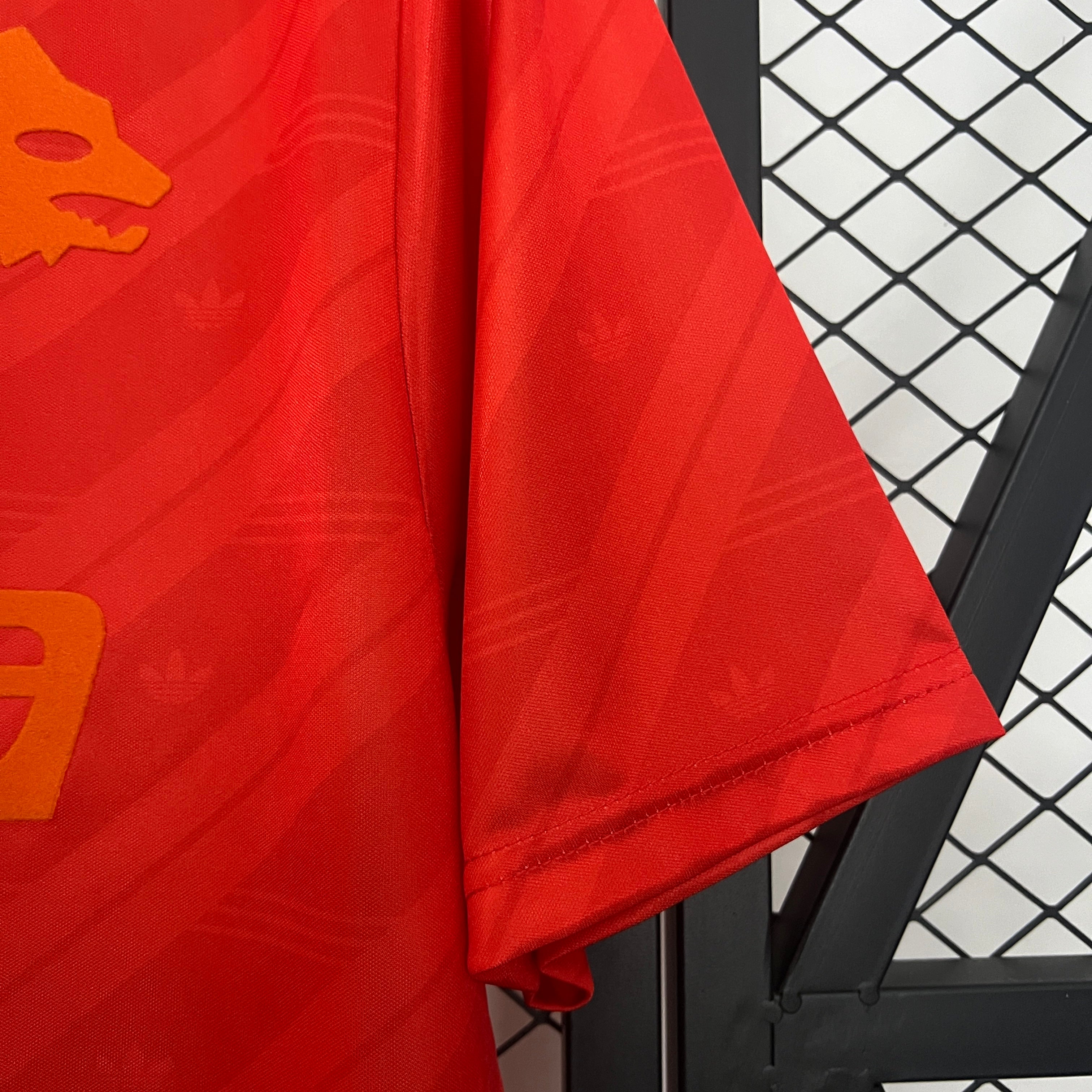 1990s Roma Retro Football Shirt | Red Orange Home