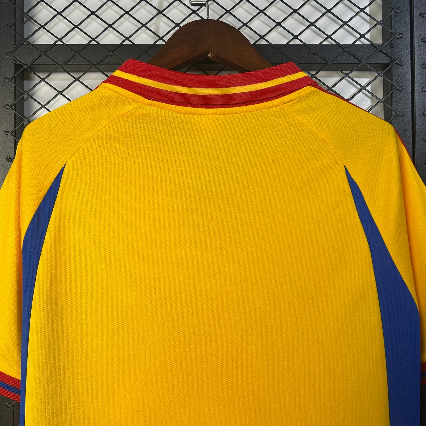 1990s Romania Retro Football Shirt | Yellow Blue Home