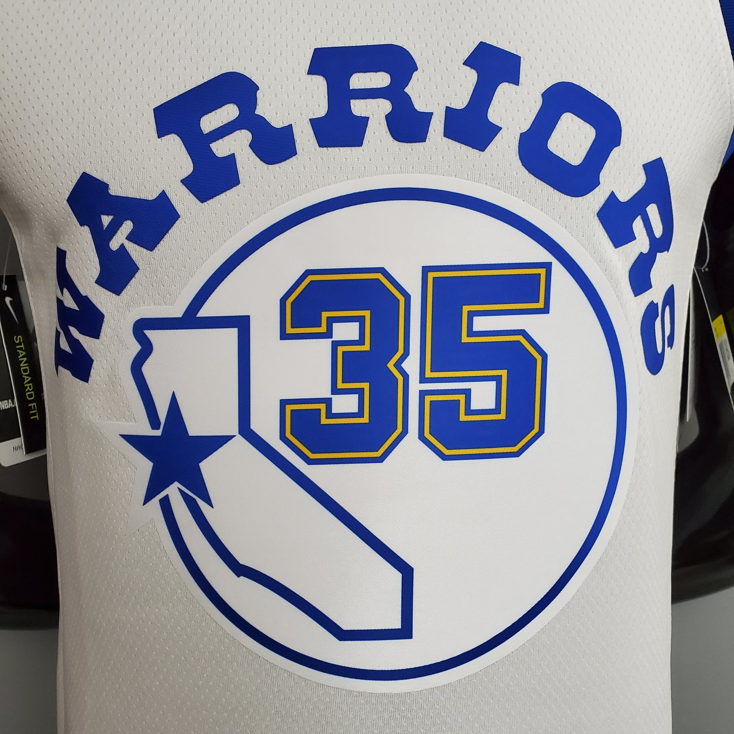 2018 Golden State Durant #35 Retro Basketball Jersey