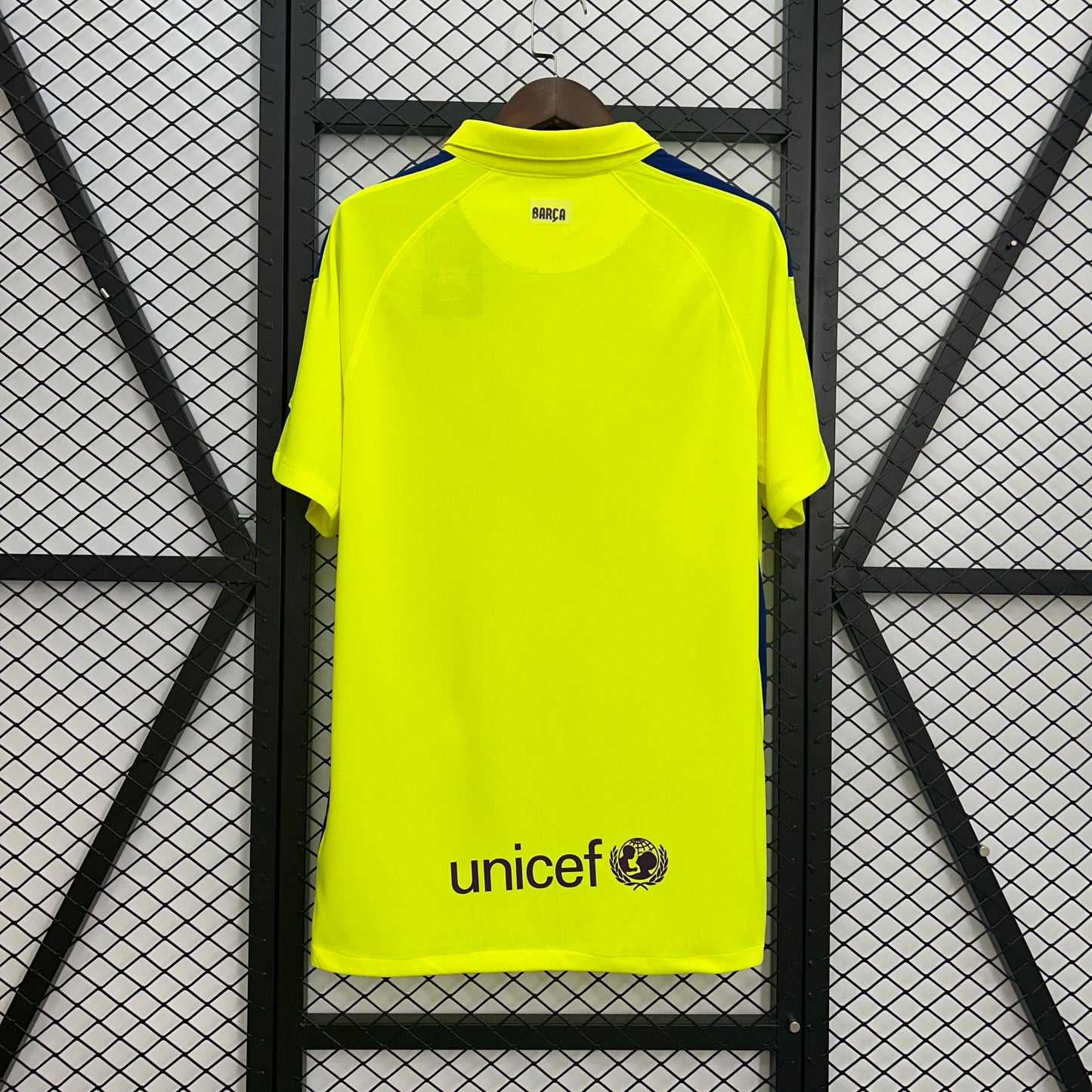 2010s Barcelona Retro Football Shirt | Yellow Black Away