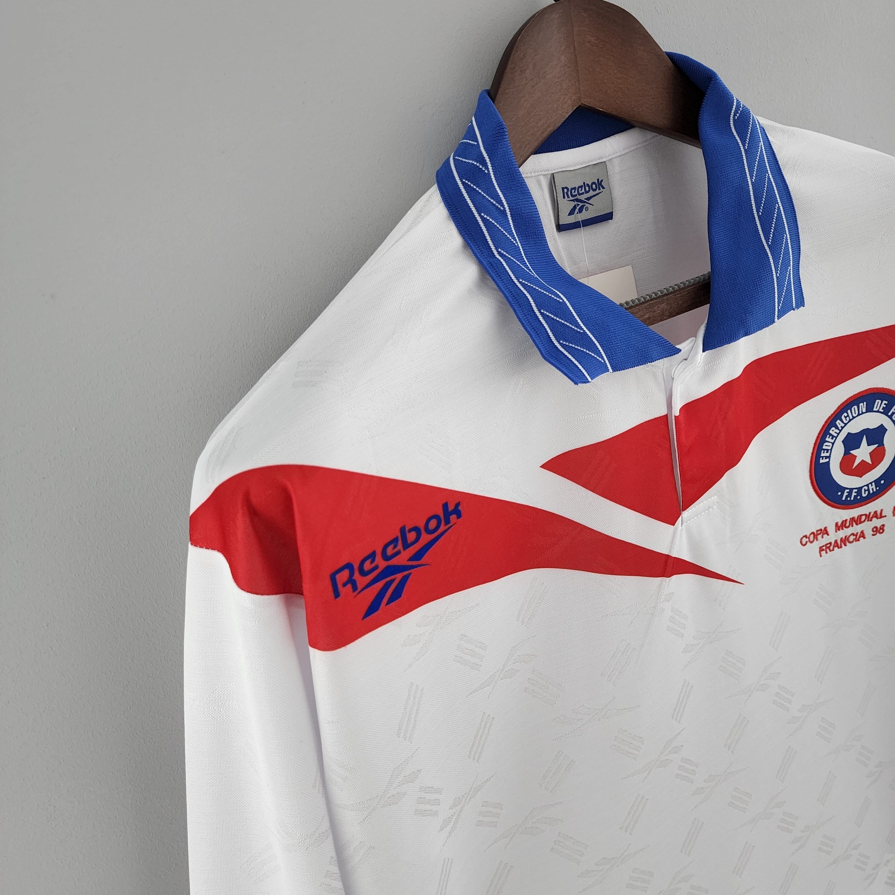 1990s Chile Retro Football Shirt | White Red Home