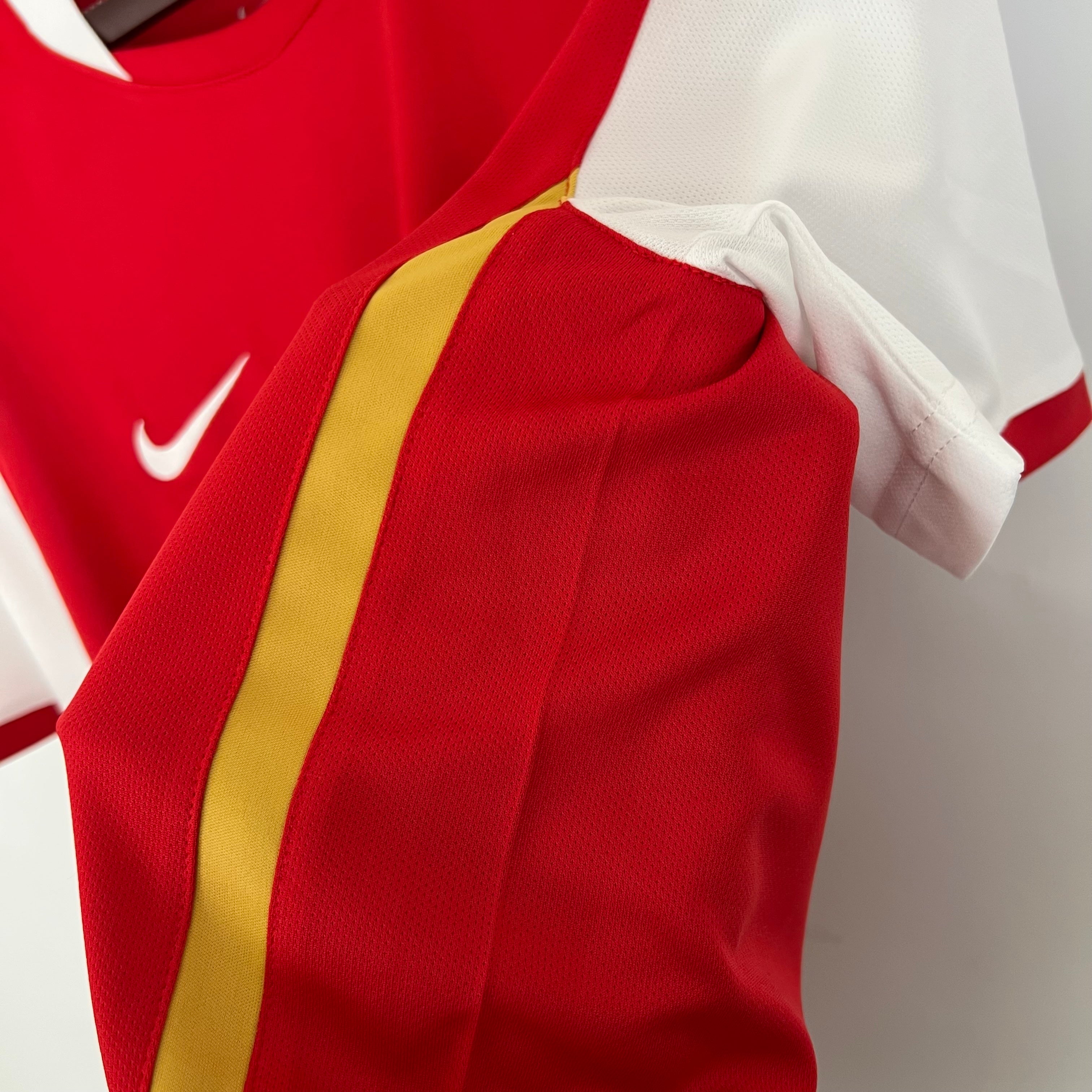 2010s Arsenal Retro Football Shirt | Red White Home