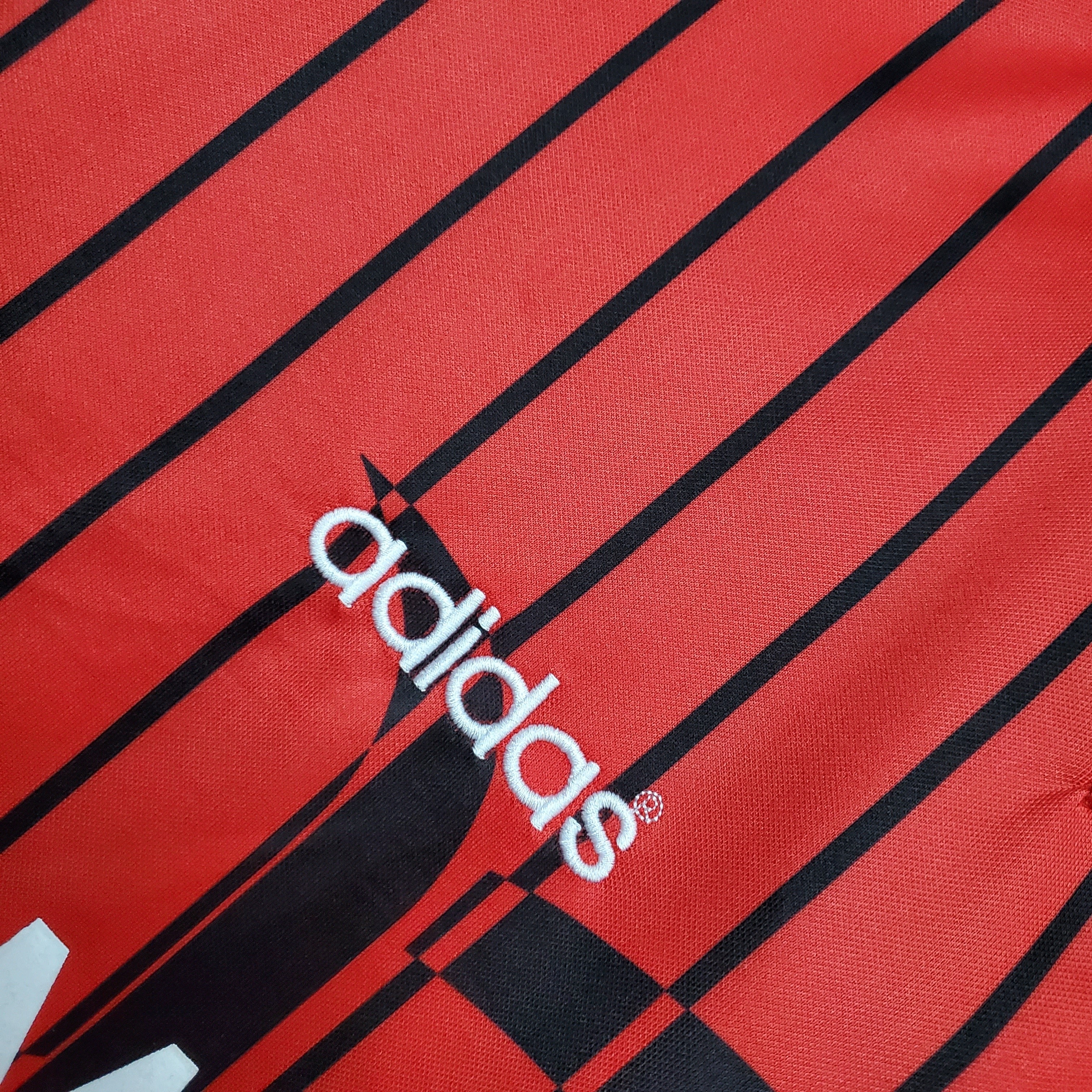 1990s Rangers Retro Football Shirt | Red Black Home