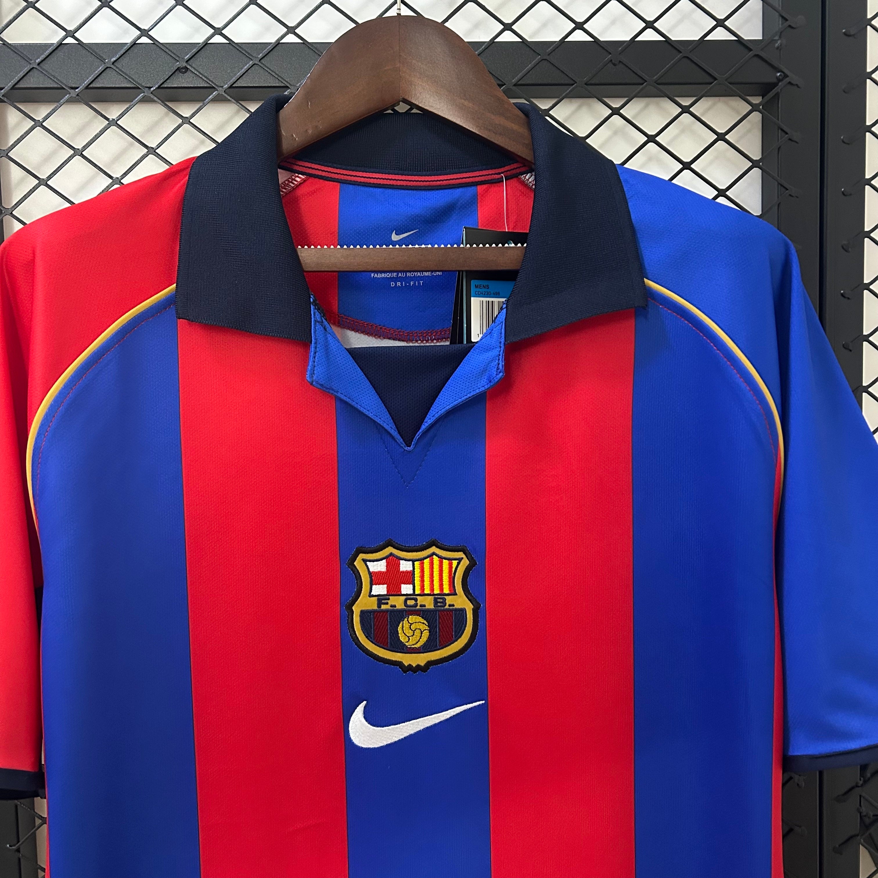 1990s Barcelona Retro Football Shirt | Red Blue Home