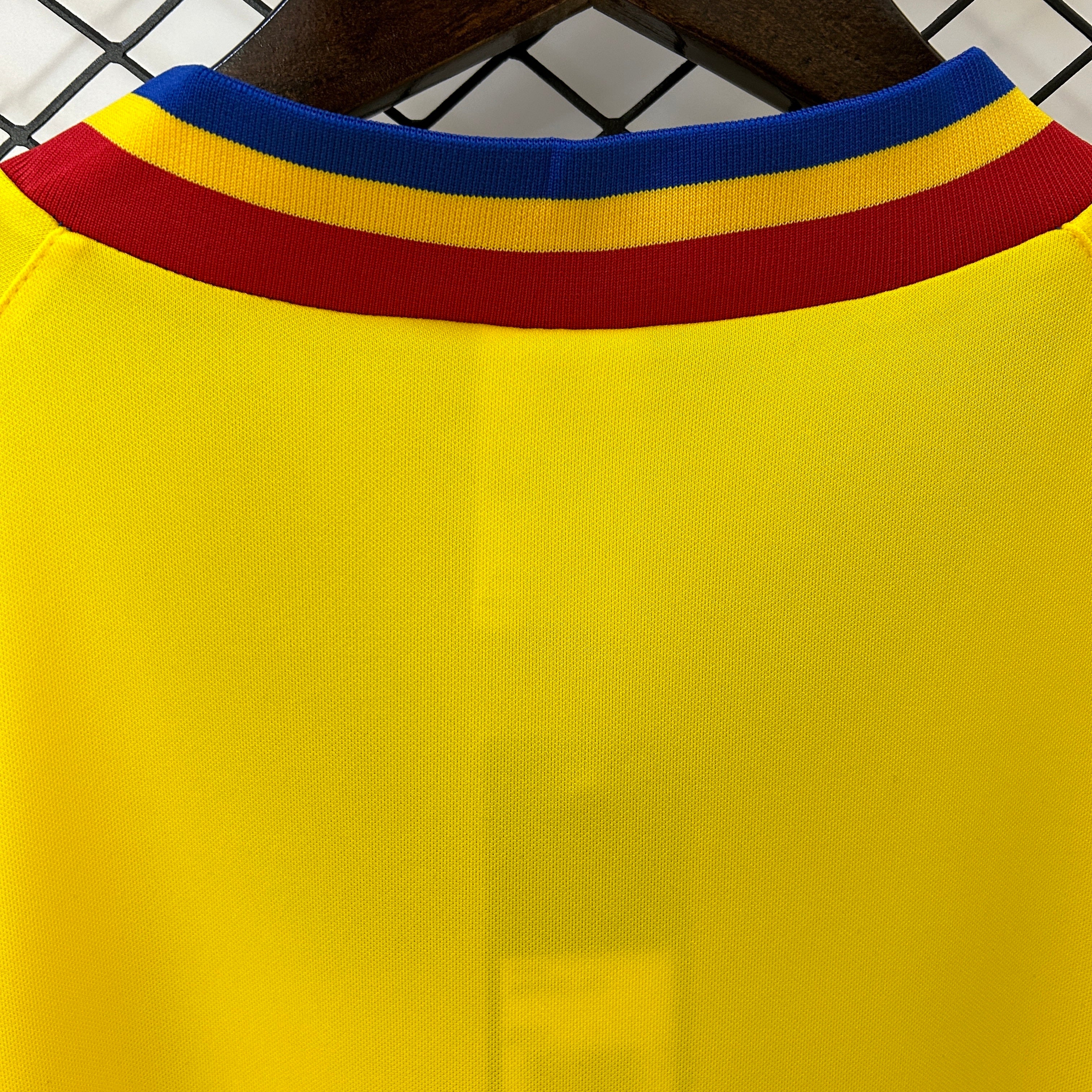 1990s Romania Retro Football Shirt | Yellow Red Home