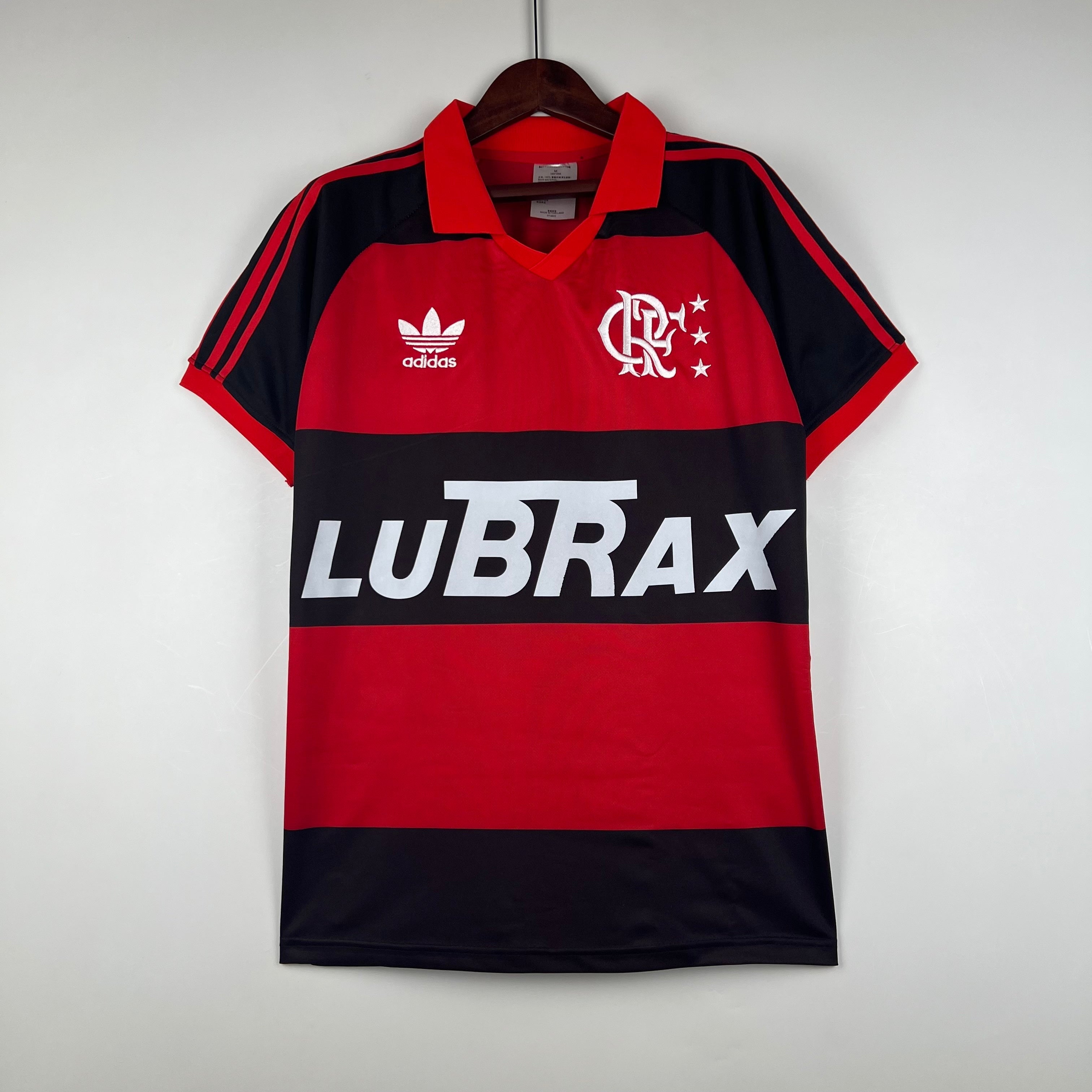 1980s Flamengo Retro Football Shirt | Red Black Home