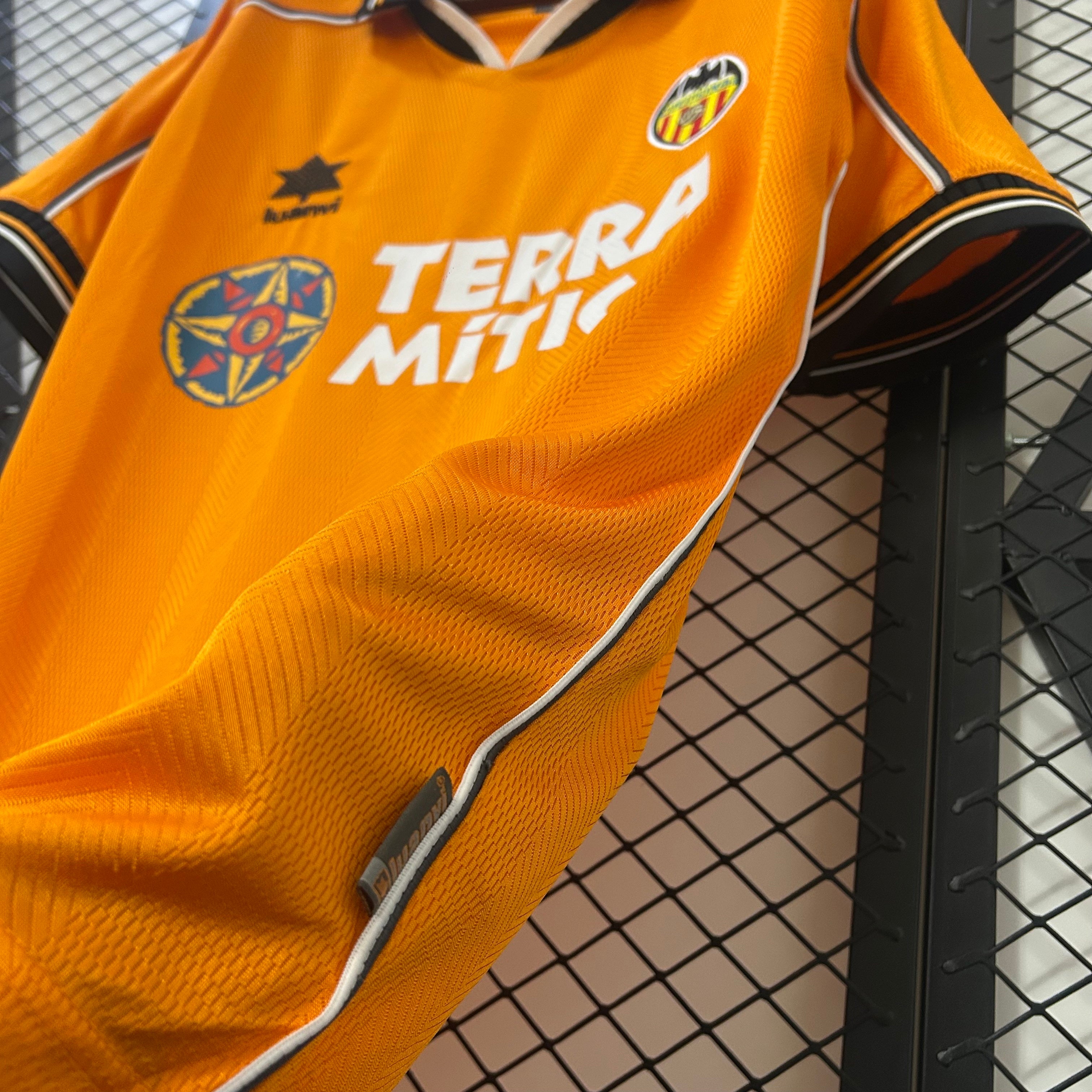 1980s Valencia Retro Football Shirt | Orange Black Home