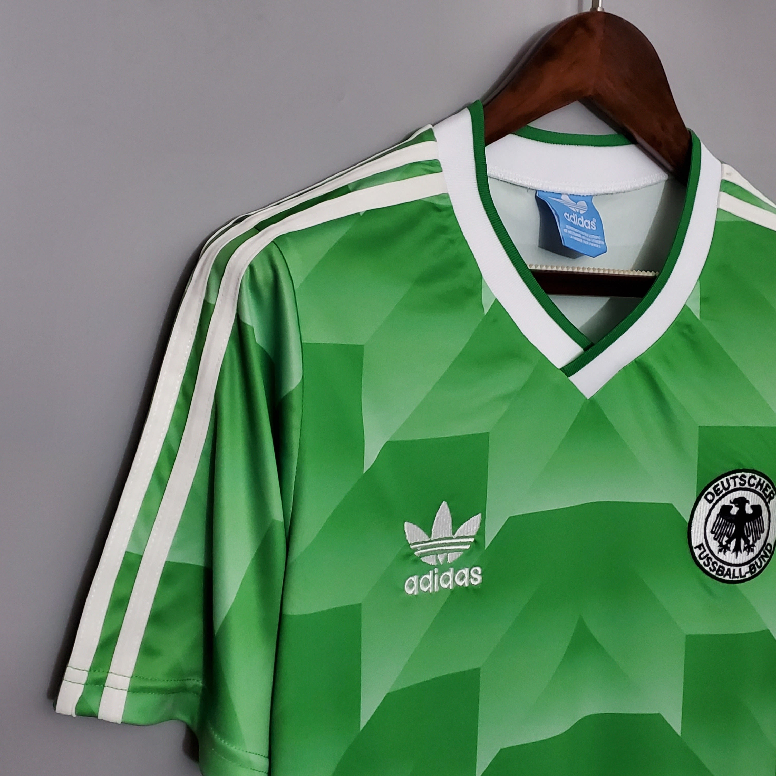 1990s Germany Retro Football Shirt | Green White Home