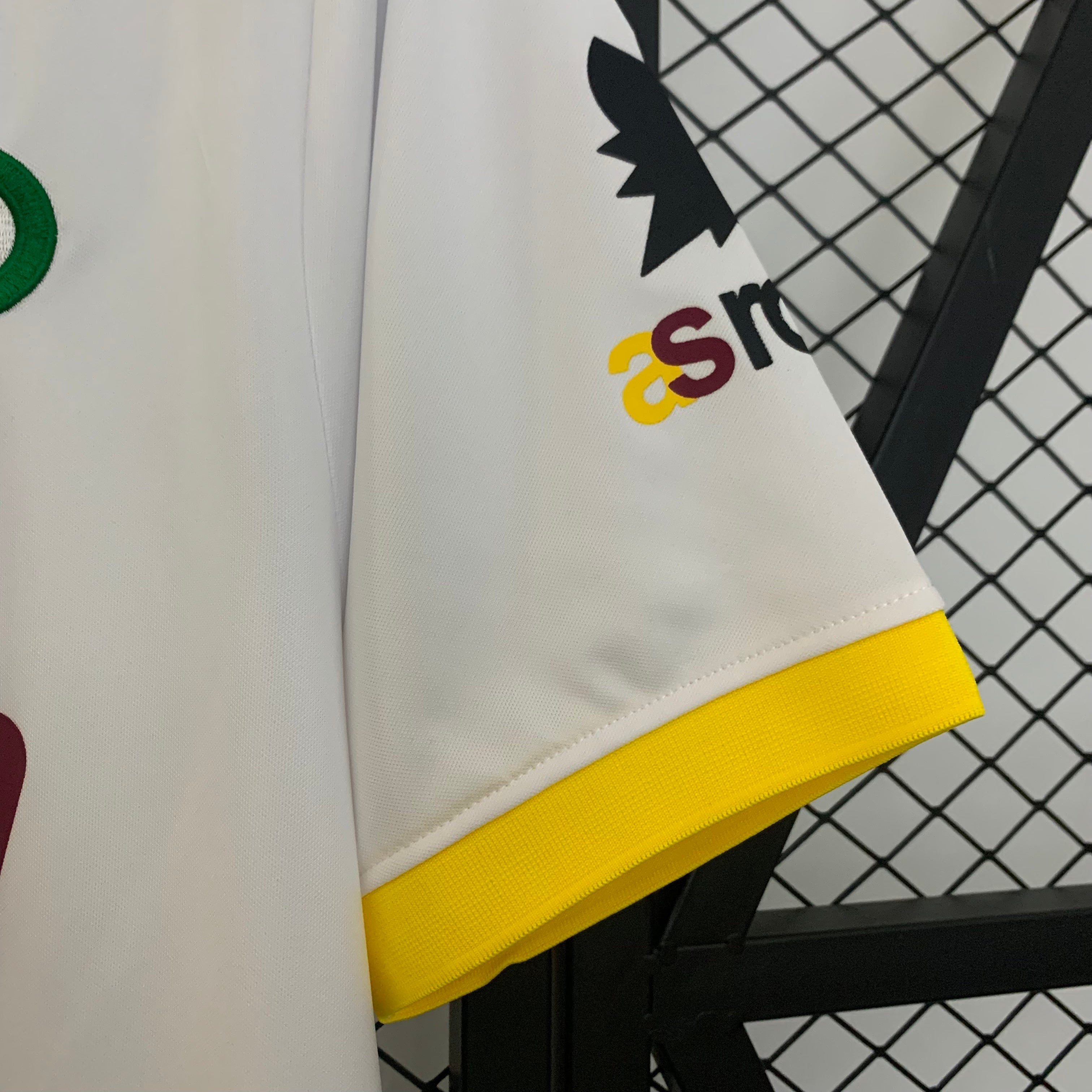 1980s AS Roma Retro Football Shirt | White Yellow Home