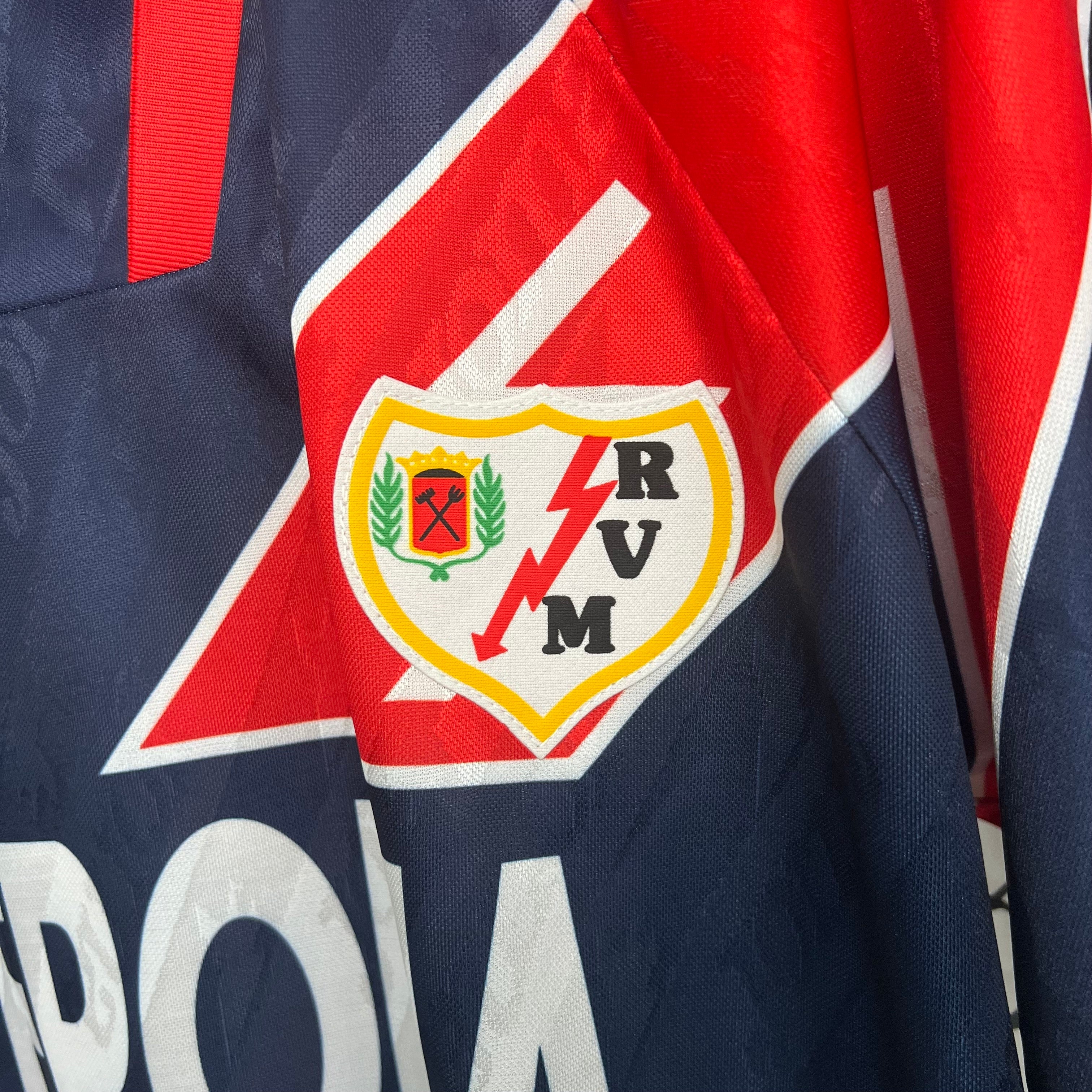1990s Rayo Vallecano Retro Football Shirt | Navy Red Home