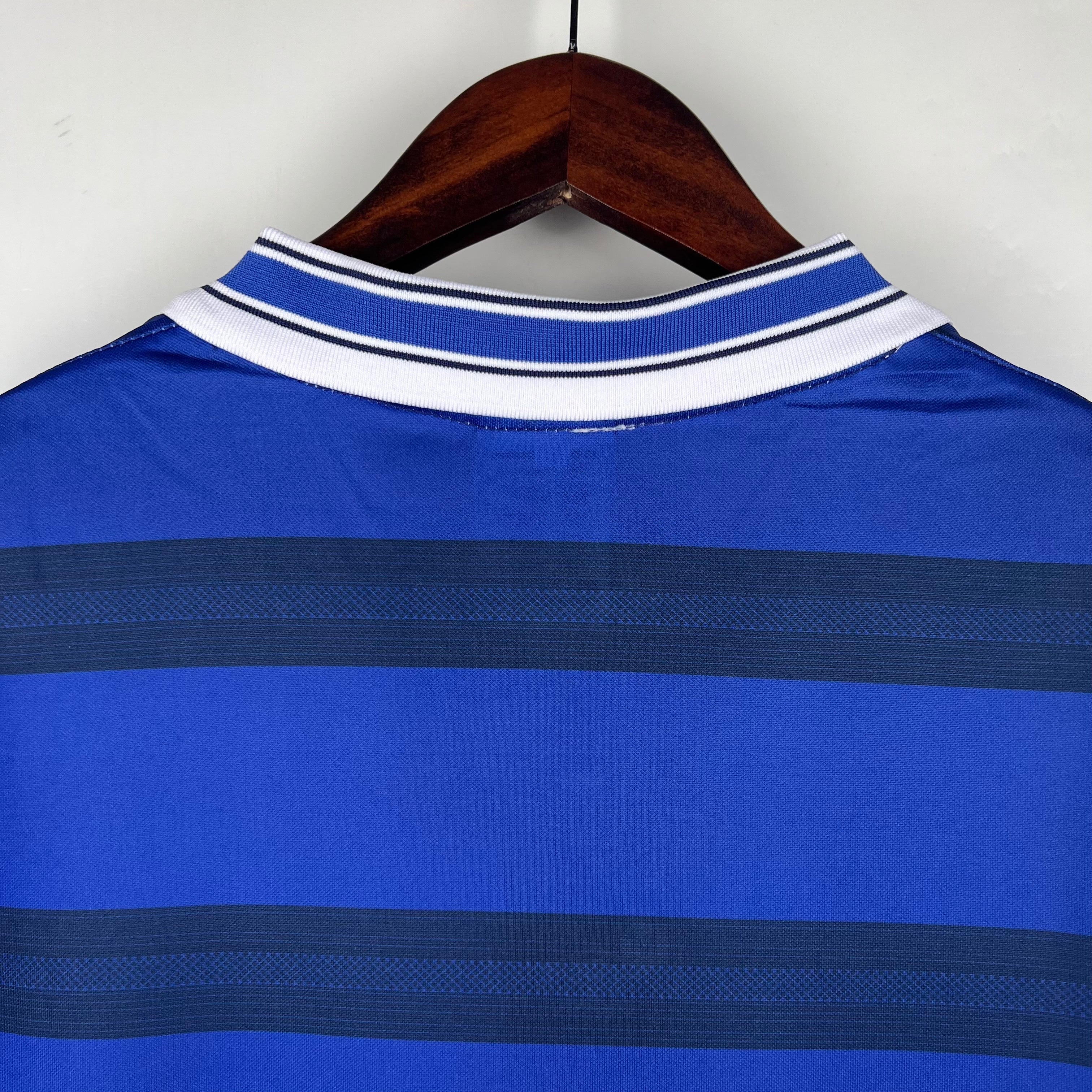 1990s Scotland Retro Football Shirt | Blue Black Home