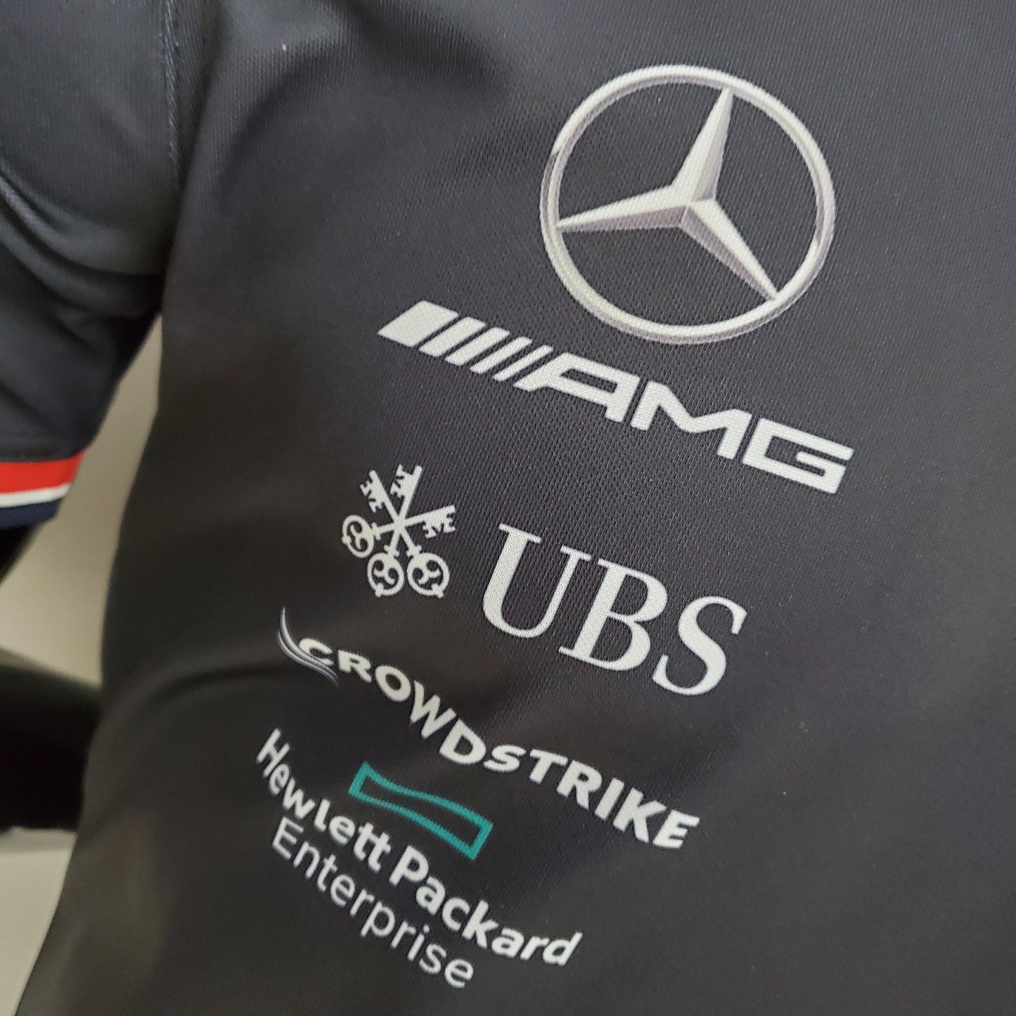 Mercedes F1 2023 Polo – Player Fit | Dark Grey