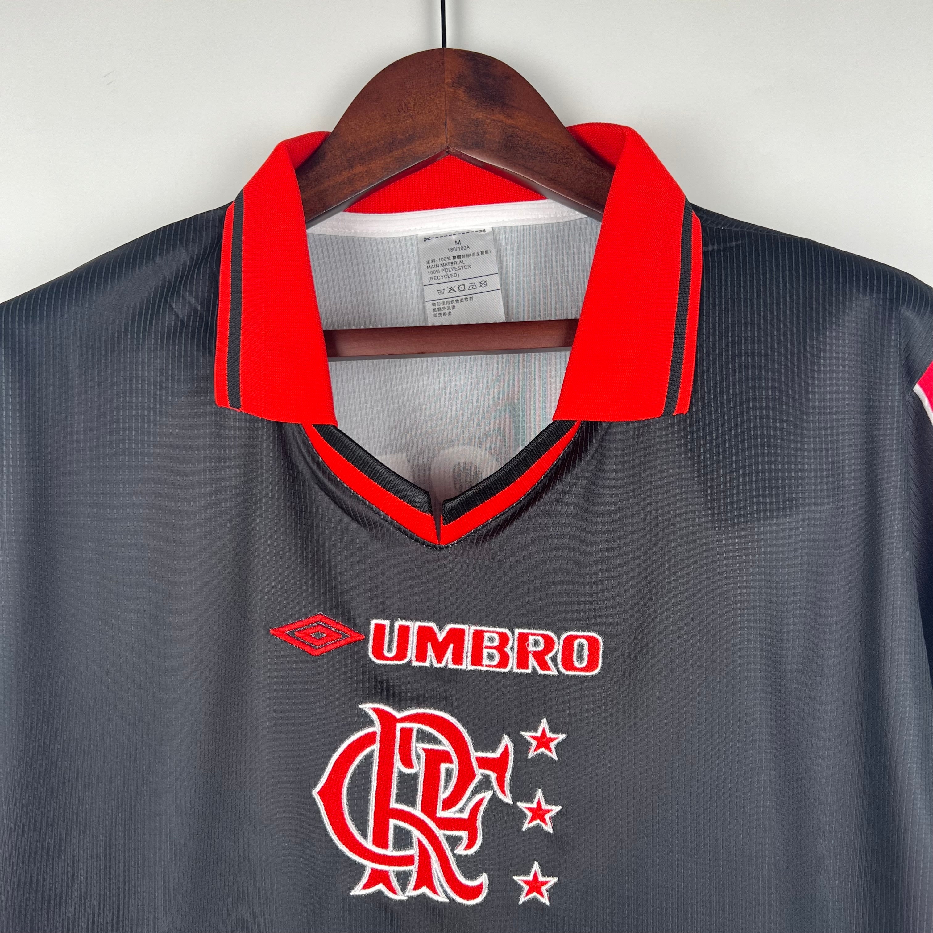 1990s Flamengo Retro Football Shirt | Black Red Home