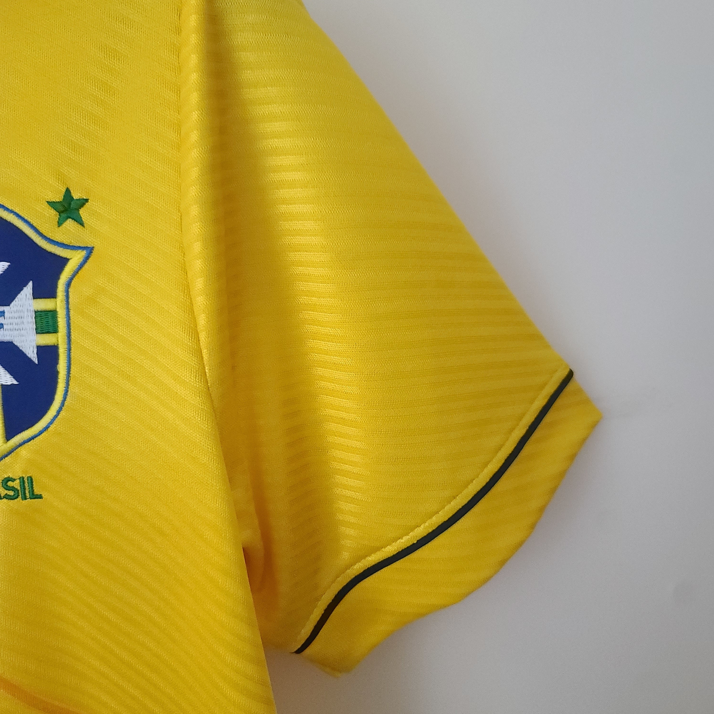 1990s Brazil Retro Football Shirt | Yellow Green Home