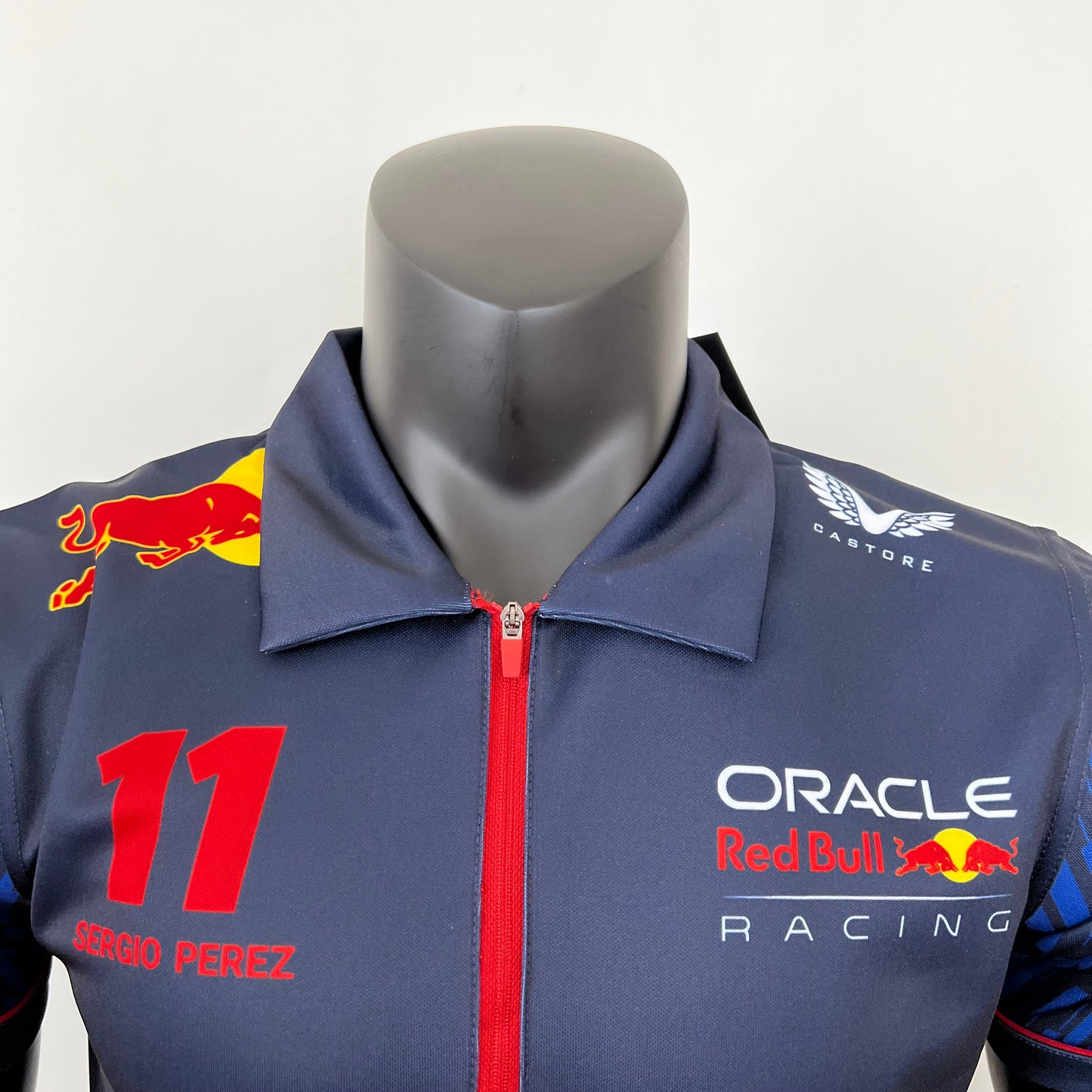 Red Bull Racing F1 2023 Polo – Player Fit – Sergio Perez #11 | Navy Blue
