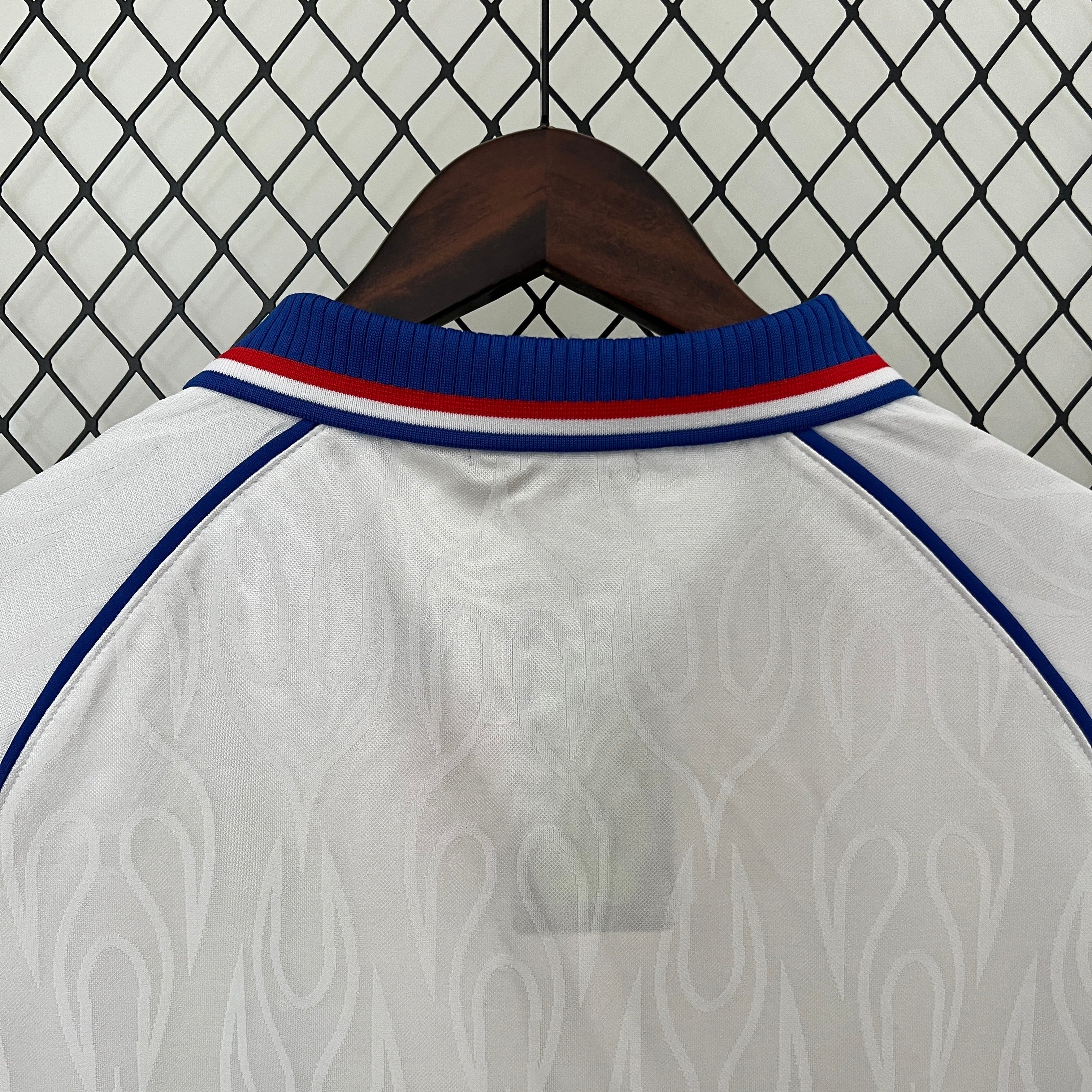 1990s Japan Retro Football Shirt | White Blue Home