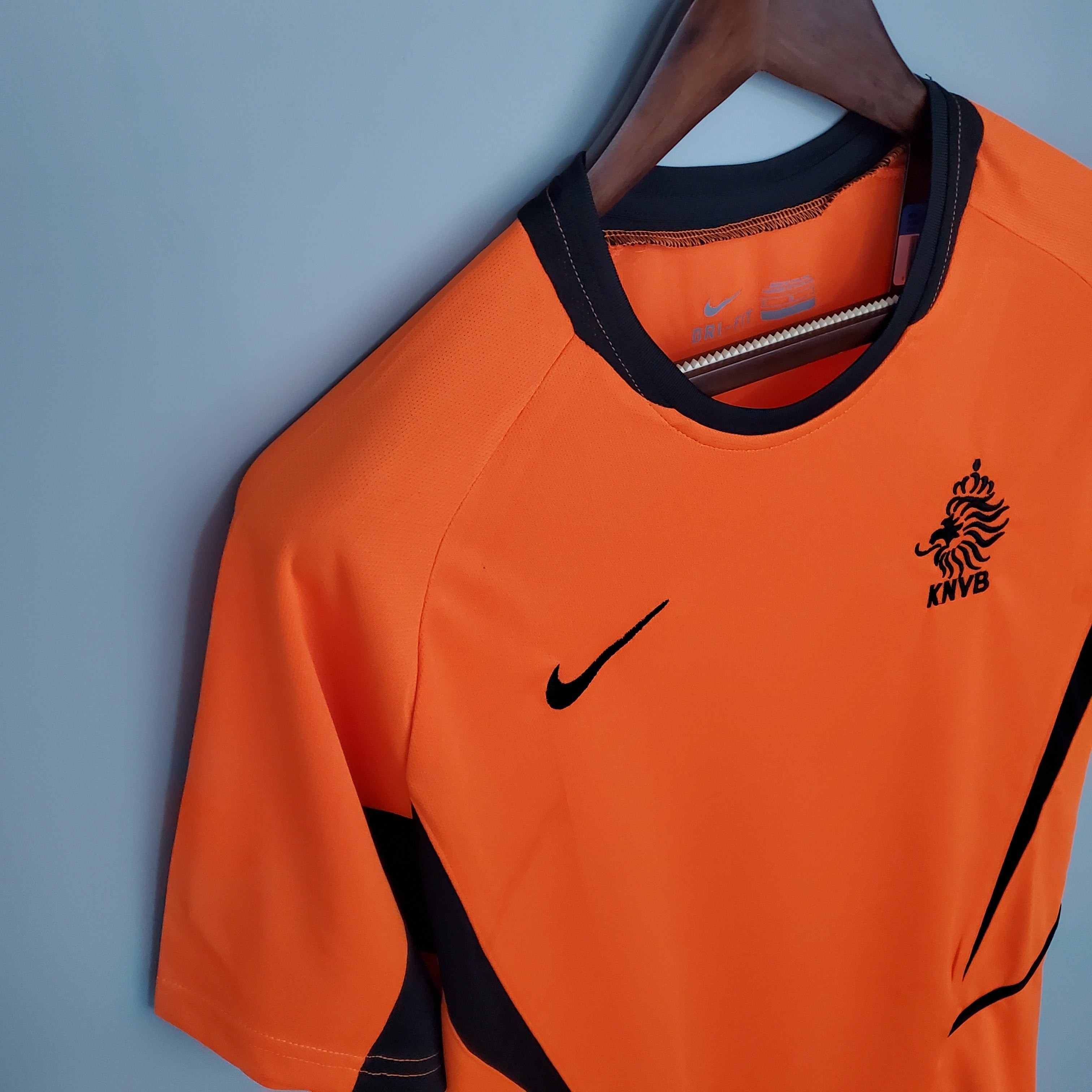 2000s Netherlands Retro Football Shirt | Orange Black Home