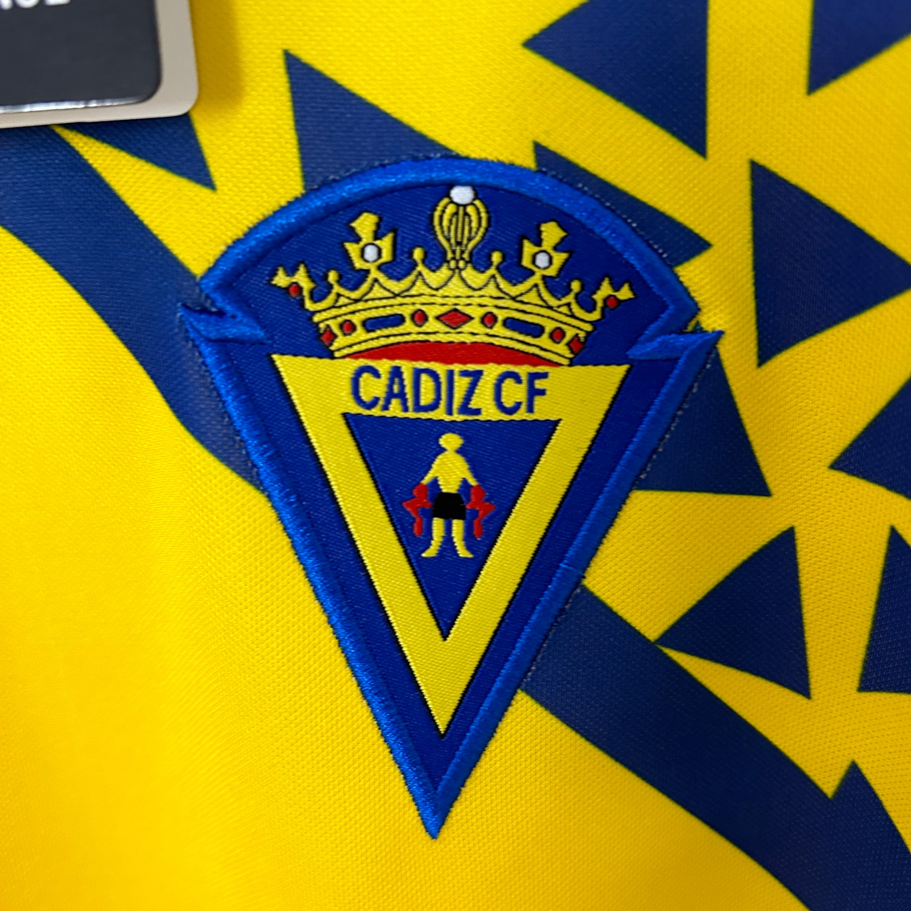 1990s Cadiz Retro Football Shirt | Yellow Blue Home