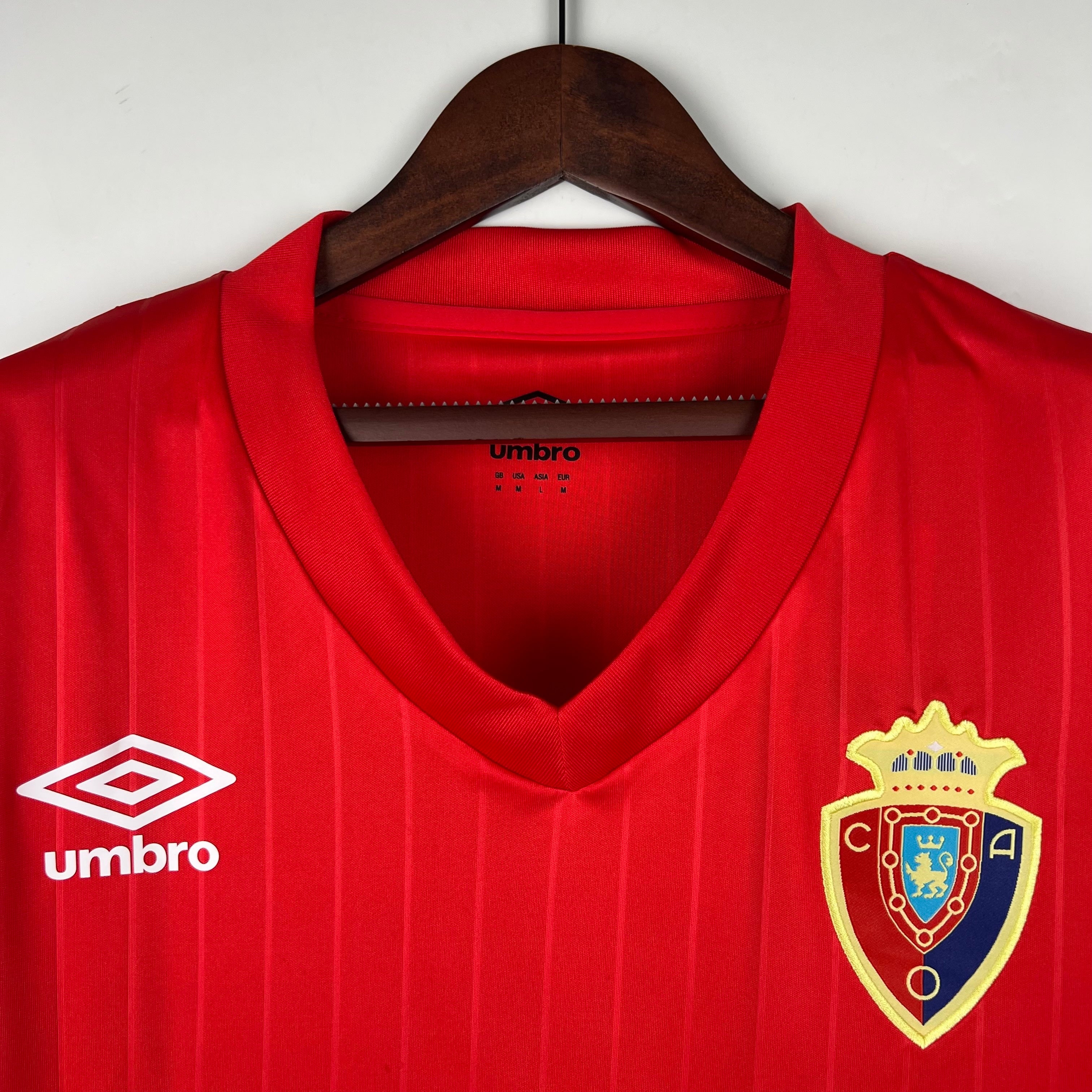 1990s Osasuna Retro Football Shirt | Red Blue Home