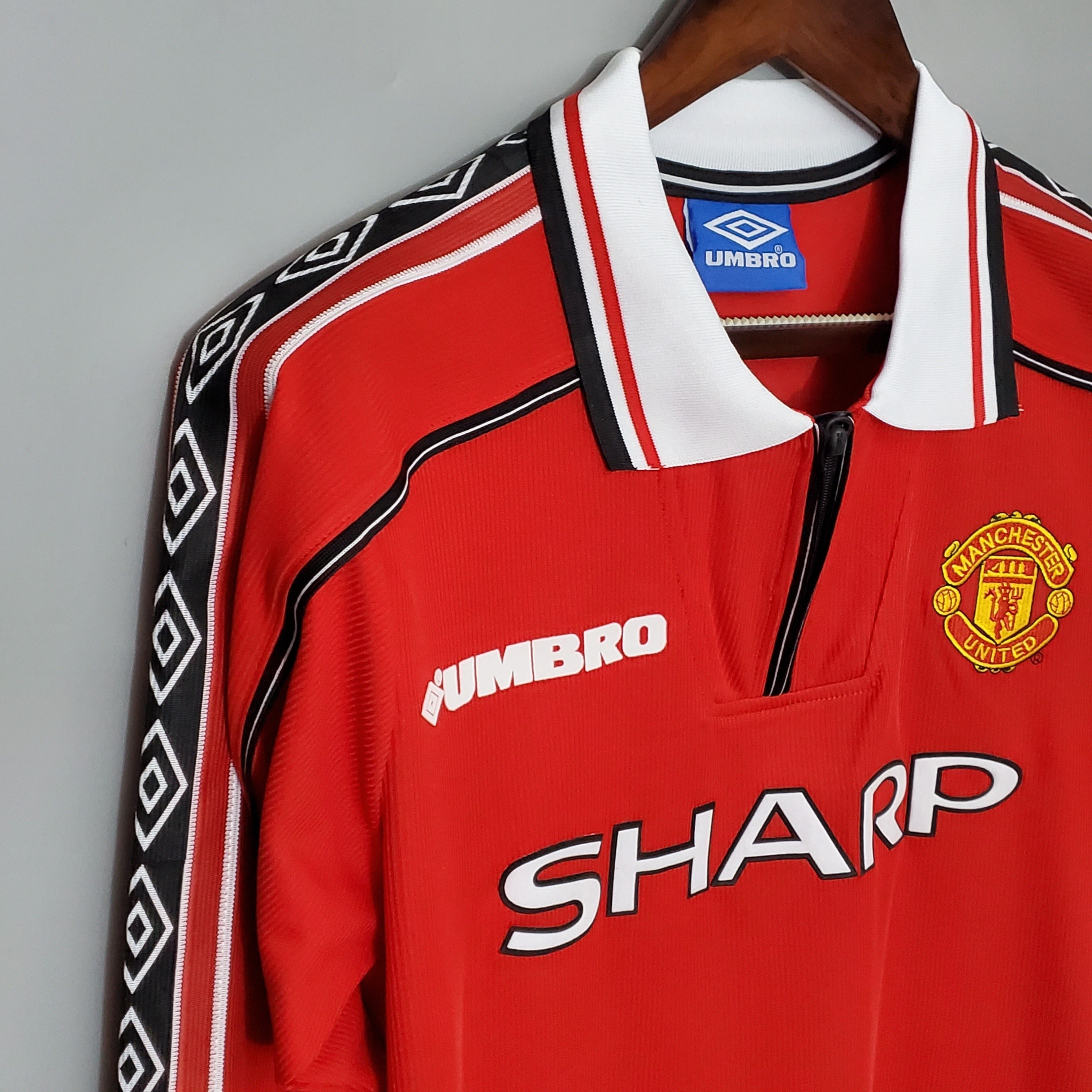 1990s Manchester United Retro Football Shirt | Red White Home