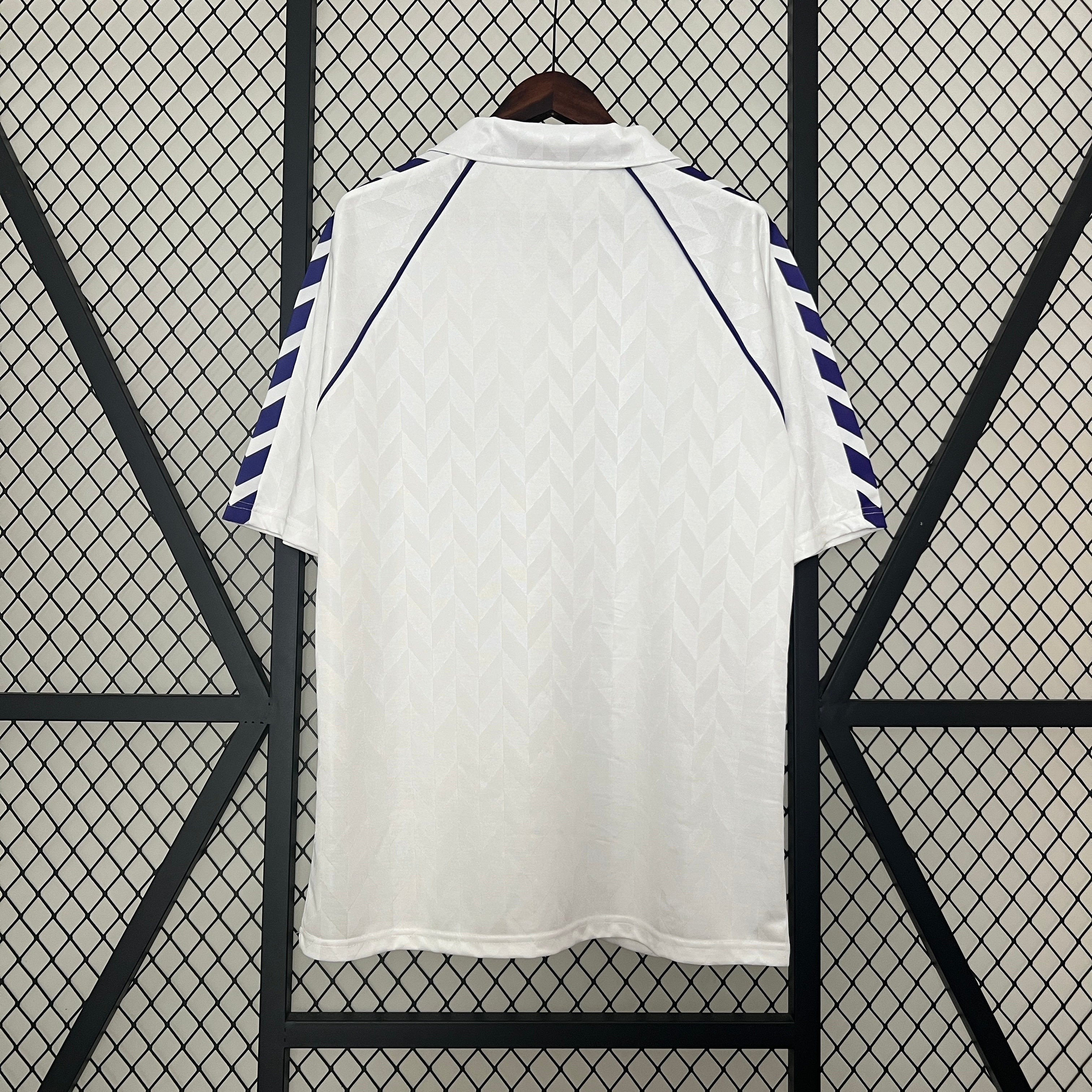1990s Real Madrid Retro Football Shirt | White Purple Home