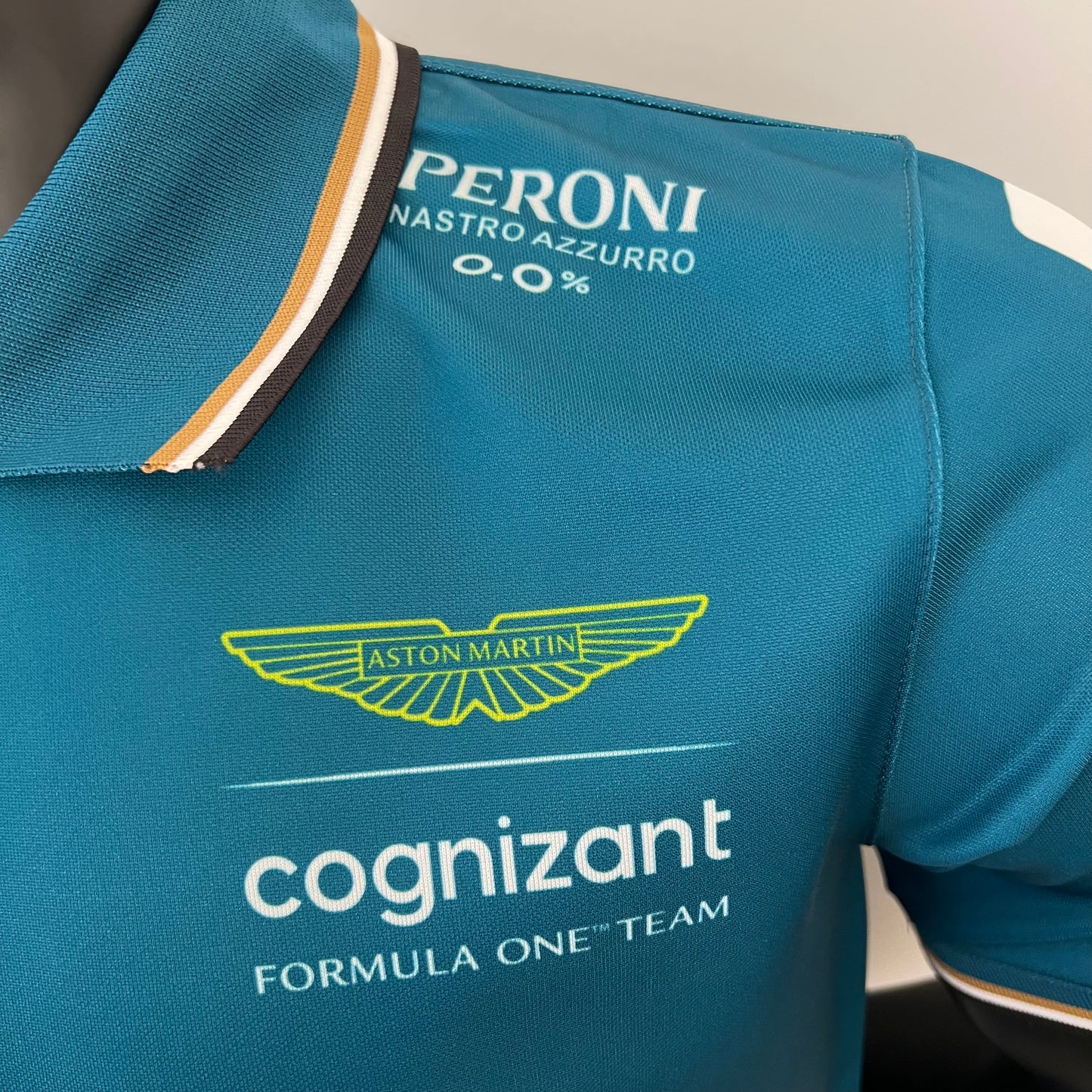 Aston Martin F1 2023 Polo – Player Fit – Alonso #14 | Teal