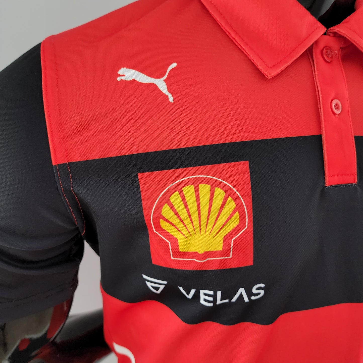 Ferrari F1 2023 Polo – Player Fit – Charles Leclerc #16 | Red