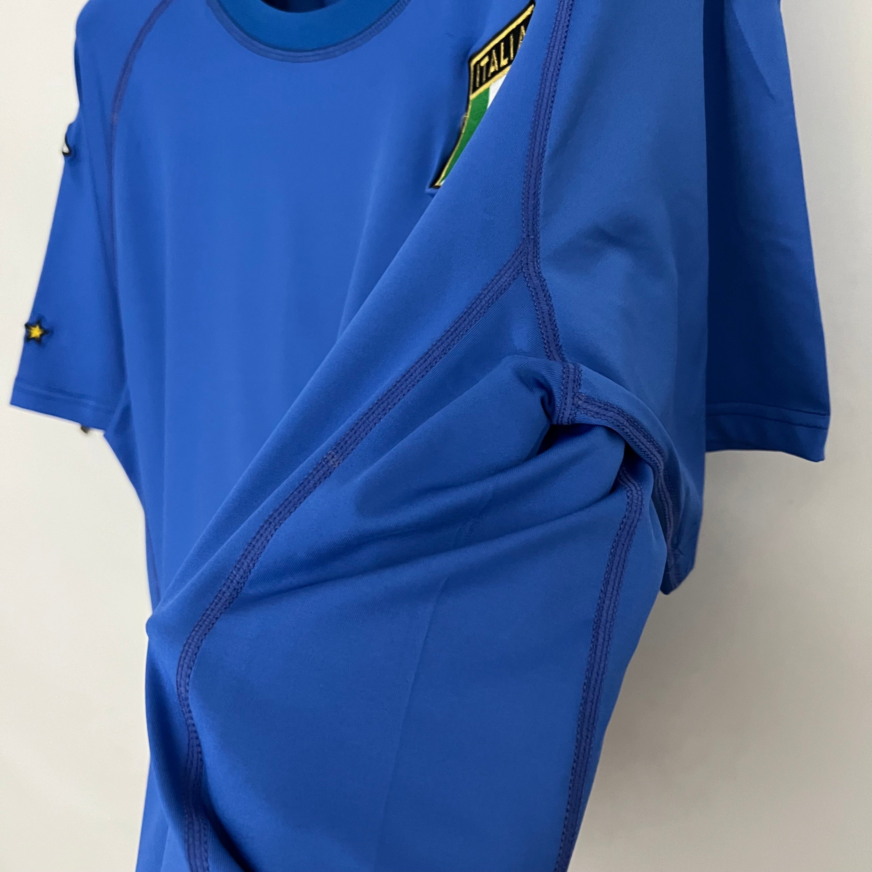 1990s Italy Retro Football Shirt | Blue White Home
