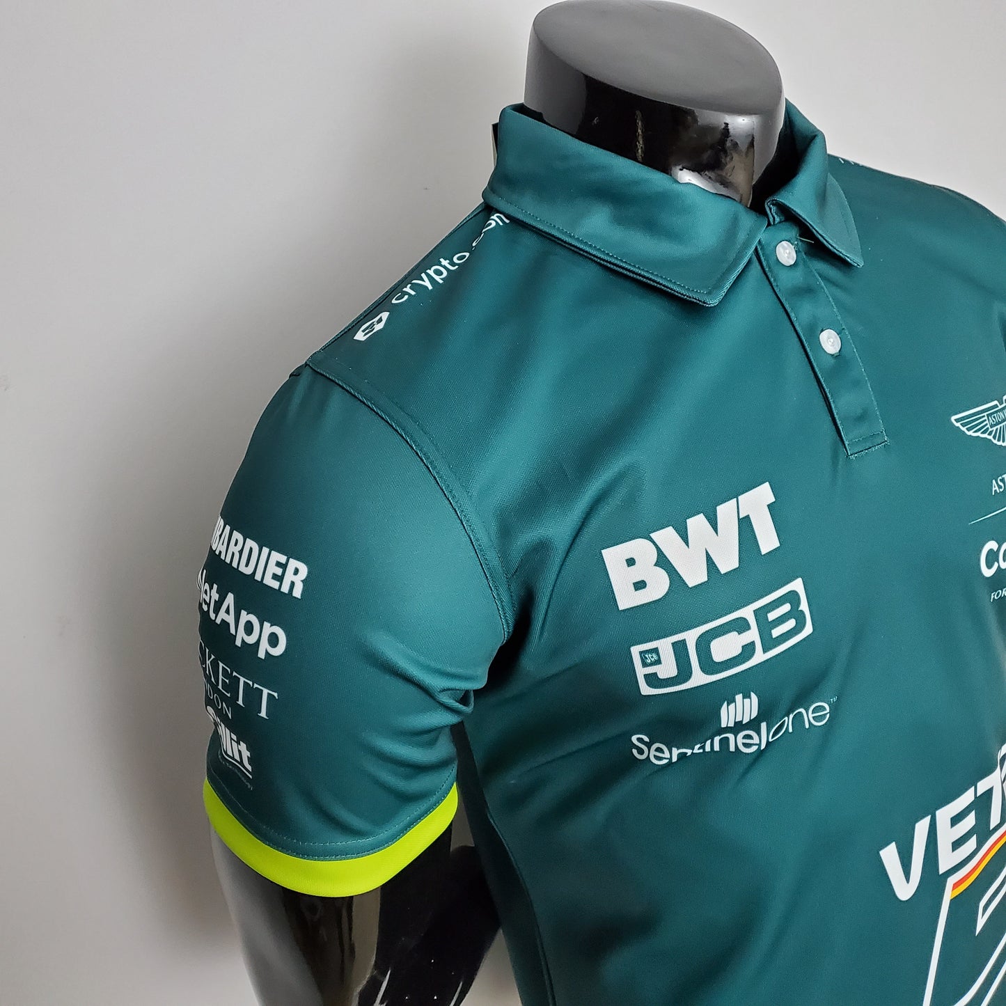 Aston Martin F1 2023 Player Fit Polo – Sebastian Vettel #5 Cognizant | Racing Green