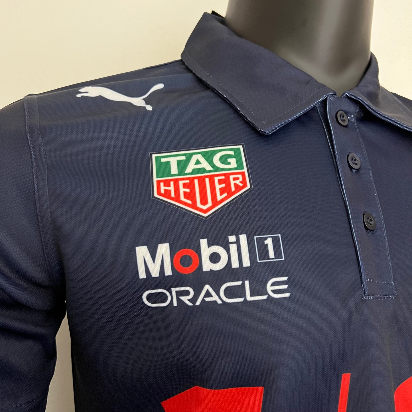 Red Bull Racing F1 2023 Polo – Player Fit – Oracle Sergio Perez #11 | Navy Blue