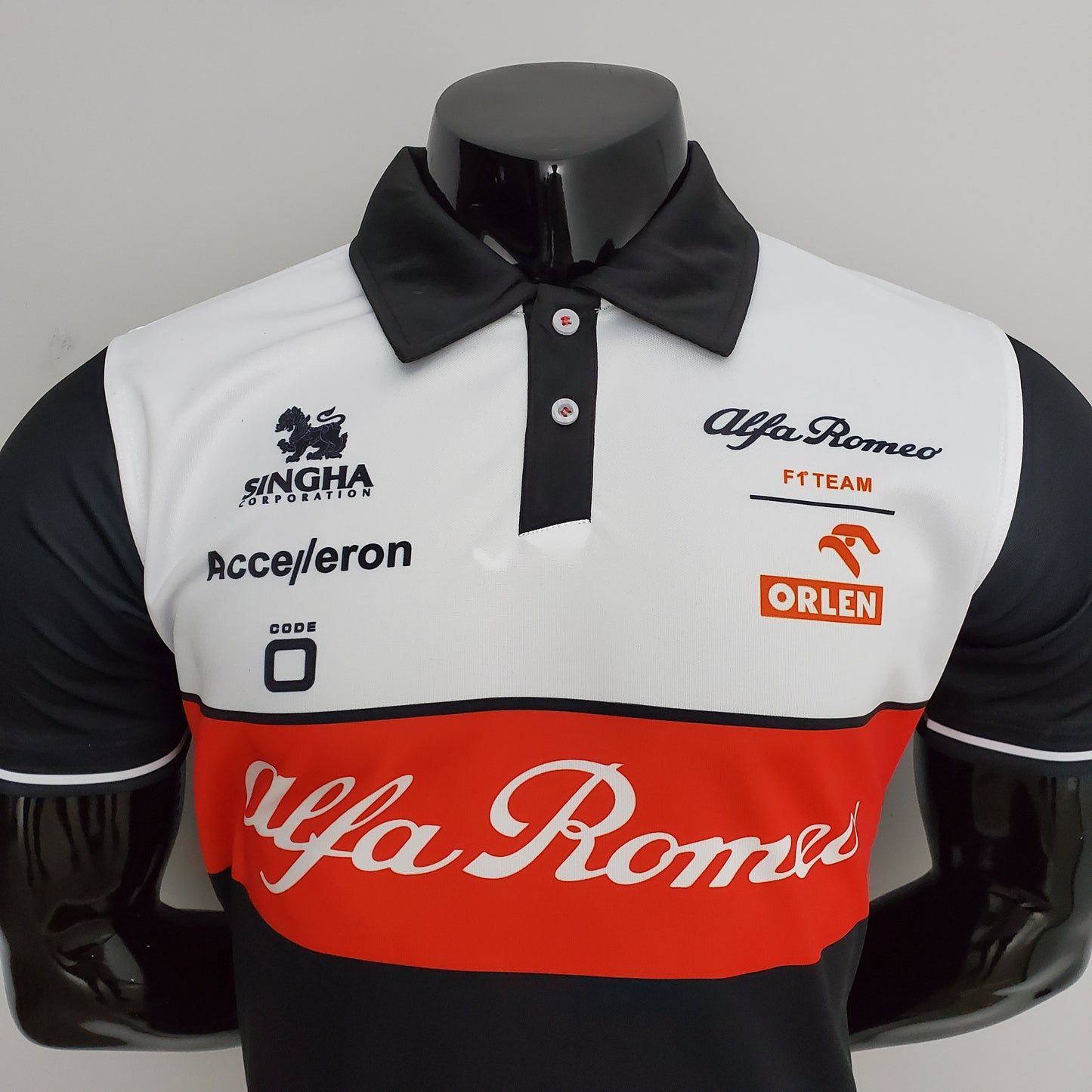 Alfa Romeo F1 2023 Polo – Player Fit | Black White Red