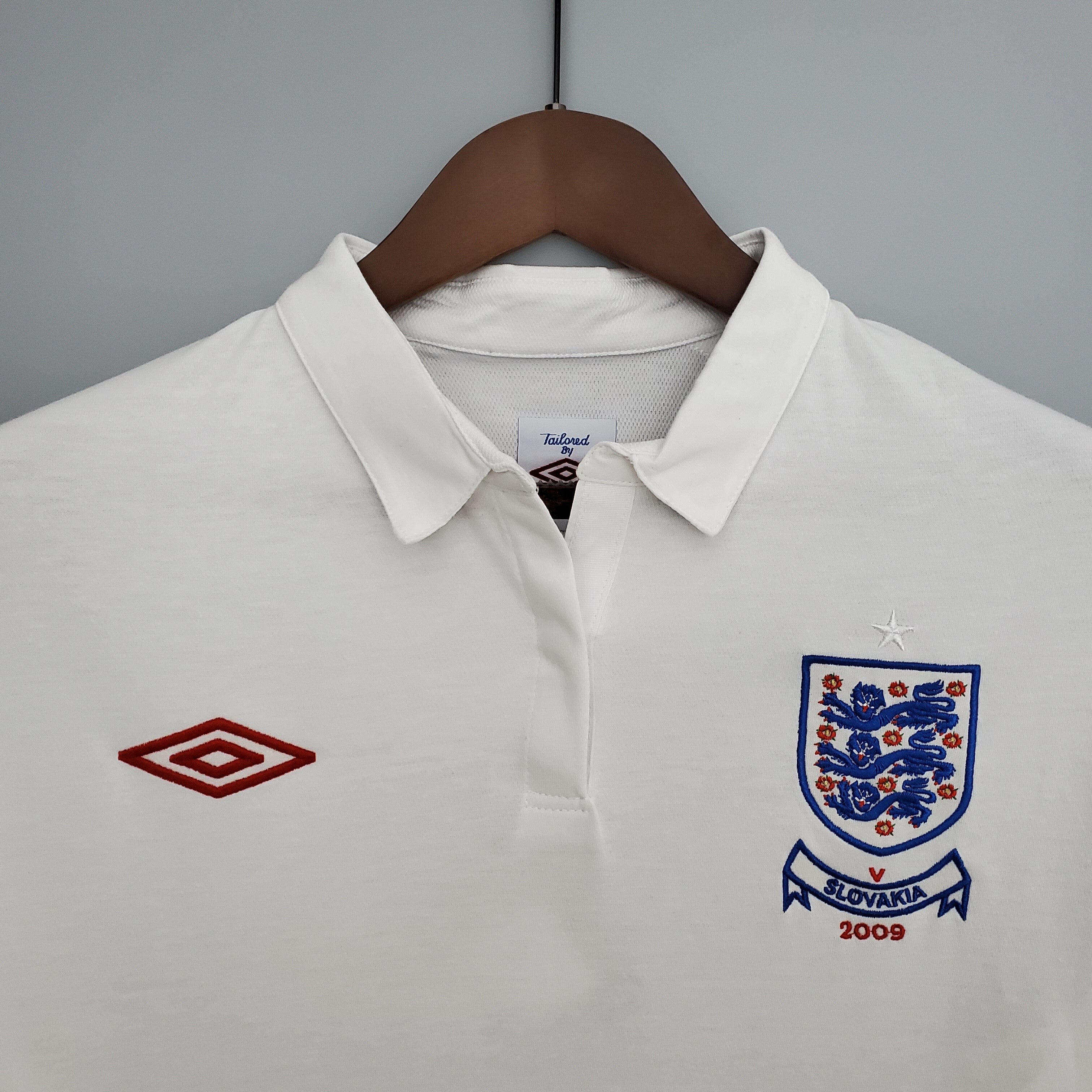 1990s England Retro Football Shirt | White Red Home
