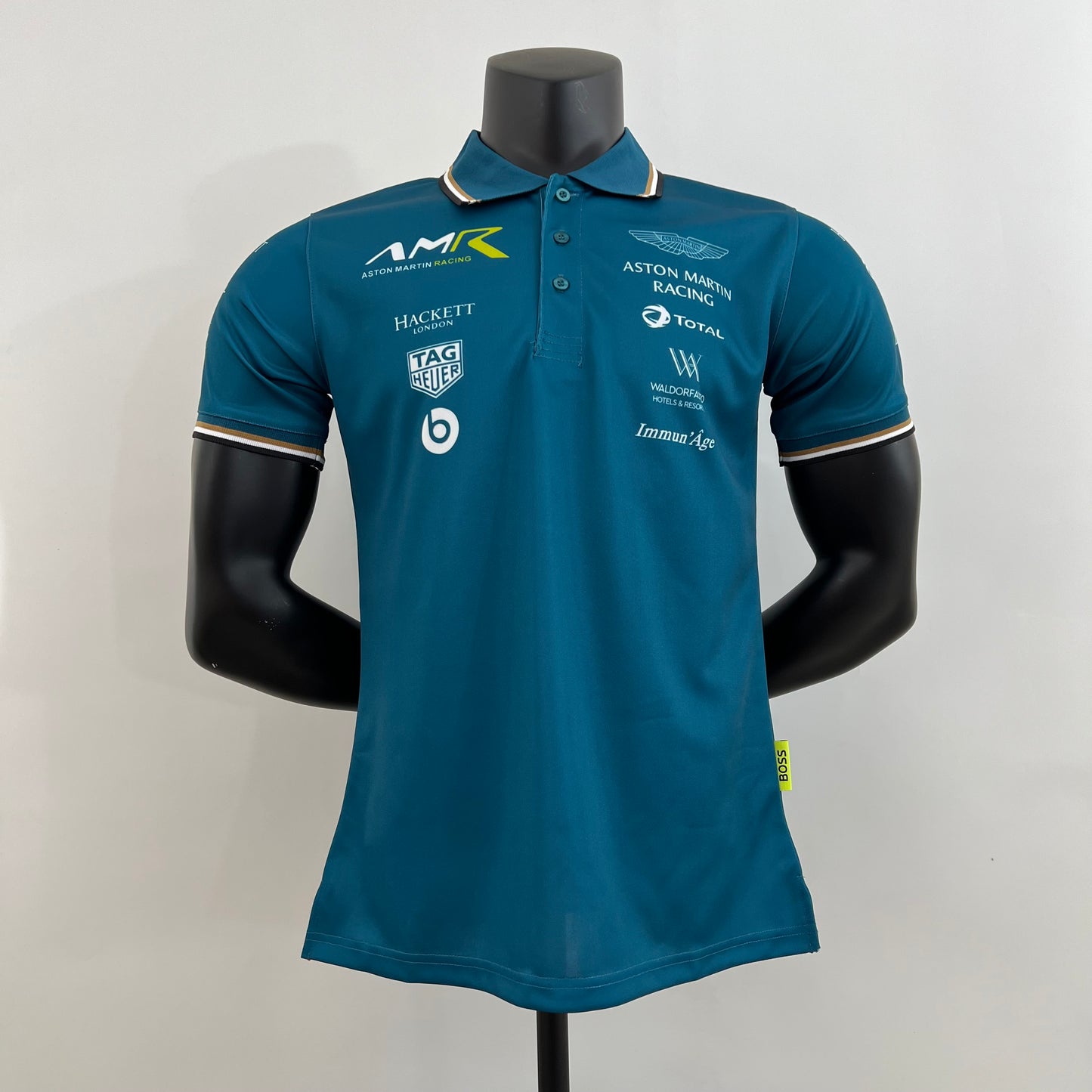 Aston Martin F1 2024 Polo – Player Fit | Blue Green