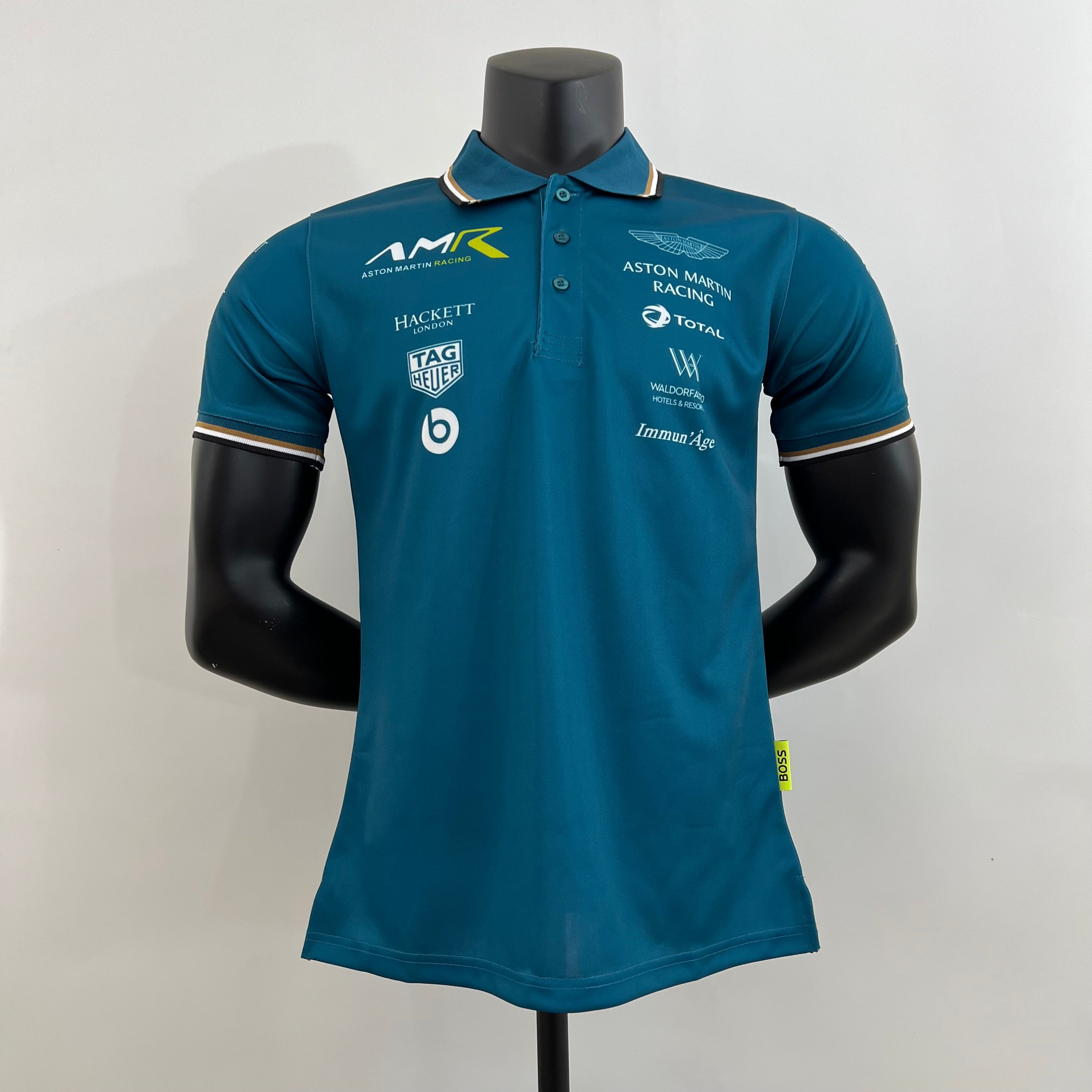 Aston Martin F1 2024 Polo – Player Fit | Blue Green