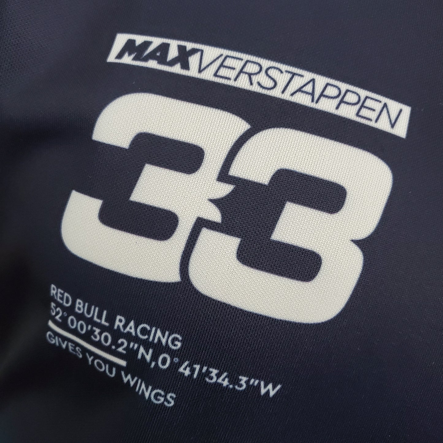 Red Bull Racing F1 2025 Player Fit T-Shirt – Max Verstappen #33 Red Bull | Dark Blue Orange
