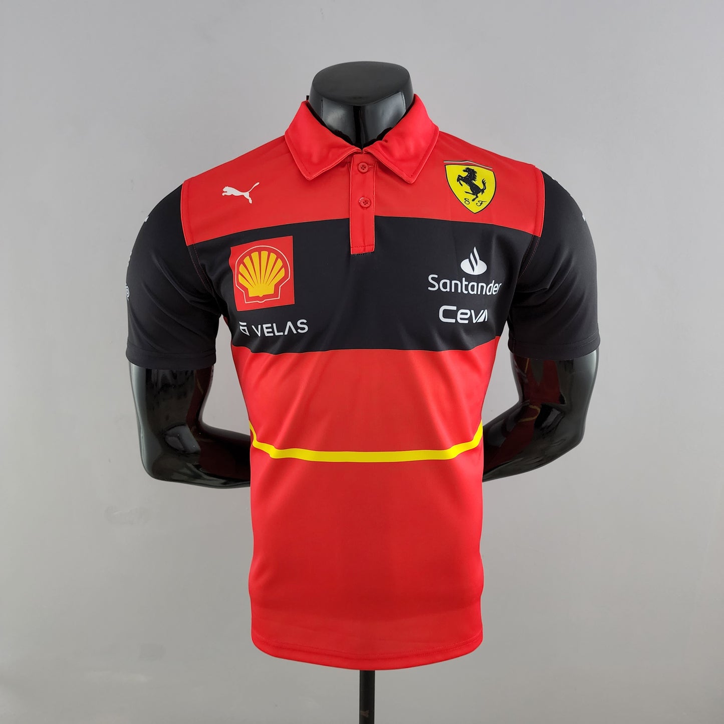 Ferrari F1 2023 Polo – Player Fit – Carlos Sainz #55 | Red Black